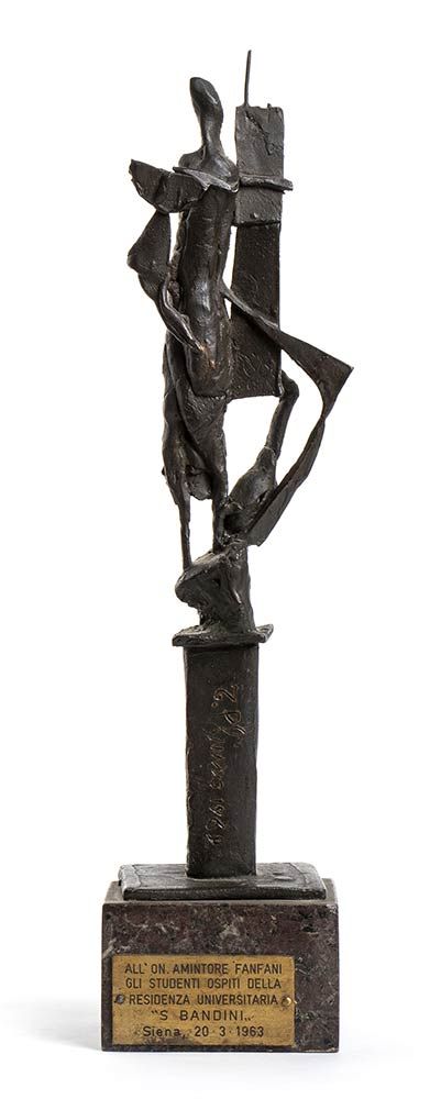 Null PLINIO TAMMARO (Naples, 1928 - Siena, 2008)

Untitled, 1962
大理石底座的青铜雕塑，34 x&hellip;