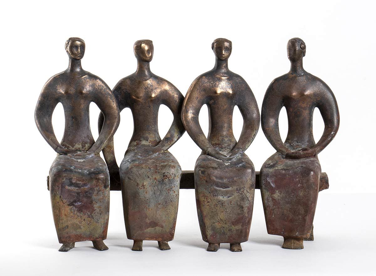 Null SAVA SANDIĆ (Zaječar, 1915 - Belgrado, 2010)

四个坐着的女性形象
青铜雕塑，35 x 52 x 17 c&hellip;