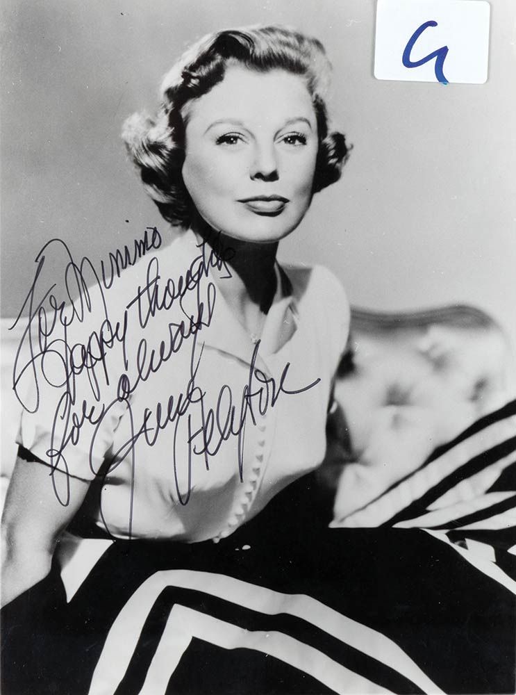 June Allyson New York 1917 - Ojai 2006: Photograph with dedication and signature&hellip;