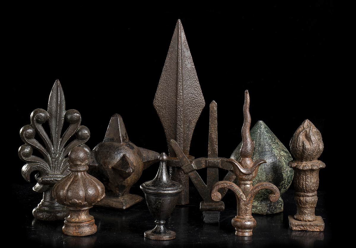 Group of 15 Victorian iron and cast iron tips Molde de acero de los años 70 que &hellip;