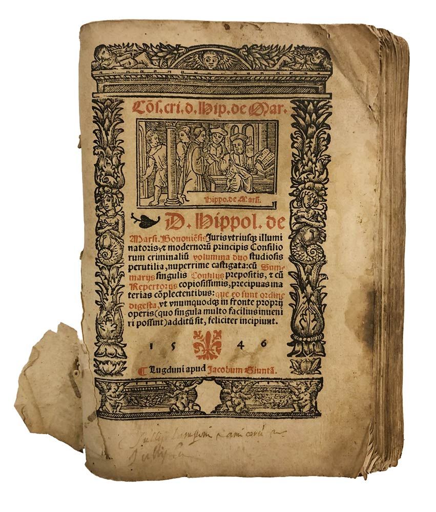 HYPPOLITUS MARSILI: Consilia Criminalia, Lyon, Apud Iacobum Iunctam, 1546 HYPPOL&hellip;