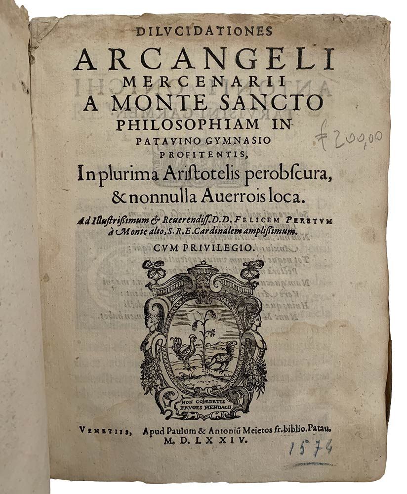 ARCHANGELUS MERCENARIUS: Dilucidationes In Plurima Aristotelis Et Averrois Loca,&hellip;