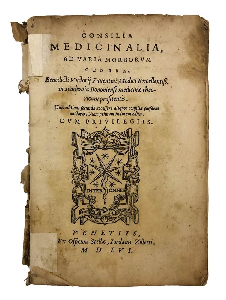 VICTORIUS BENEDICTUS: Consilia Medicinalia, Venezia, Ex Officina Stella, Iordani&hellip;