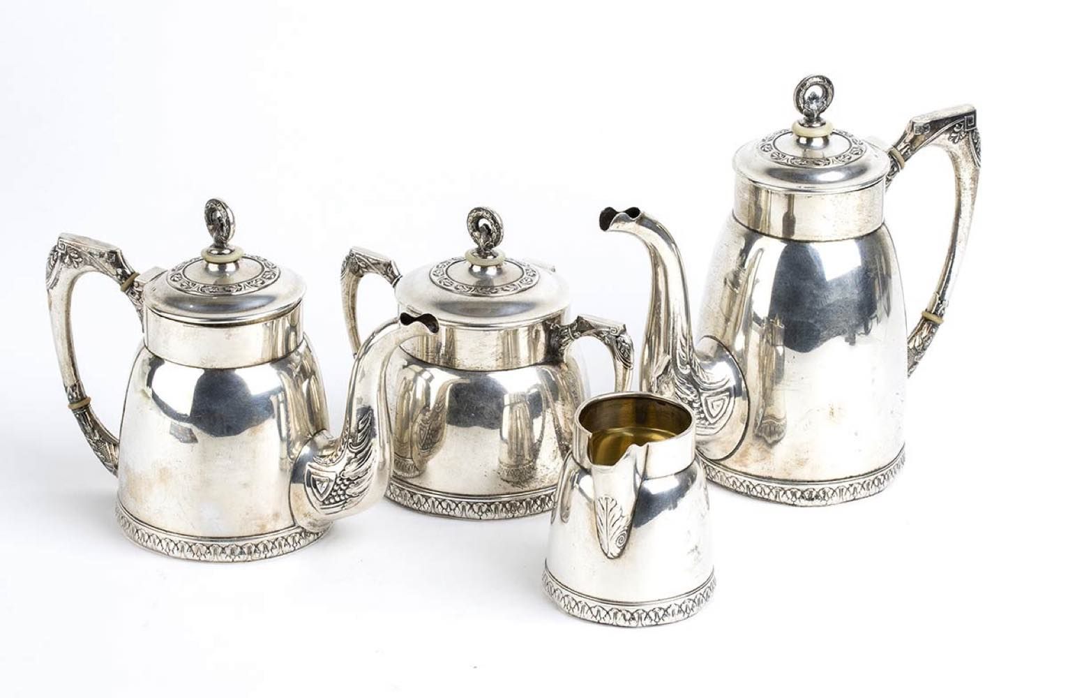 Russian Art Deco silver tea and coffee service - Moscow 1908-1926, mark of 2nd A&hellip;