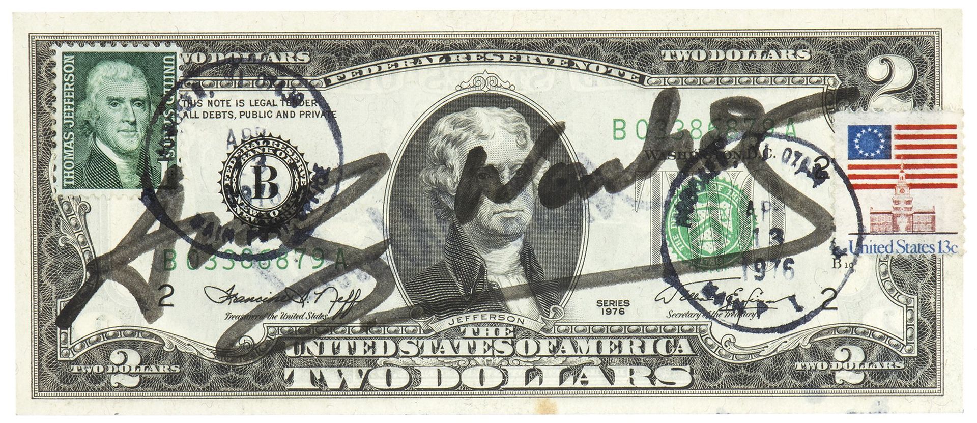 ANDY WARHOL (Pittsburgh, 1928 - New York, 1987): Two dollars (Thomas Jefferson),&hellip;