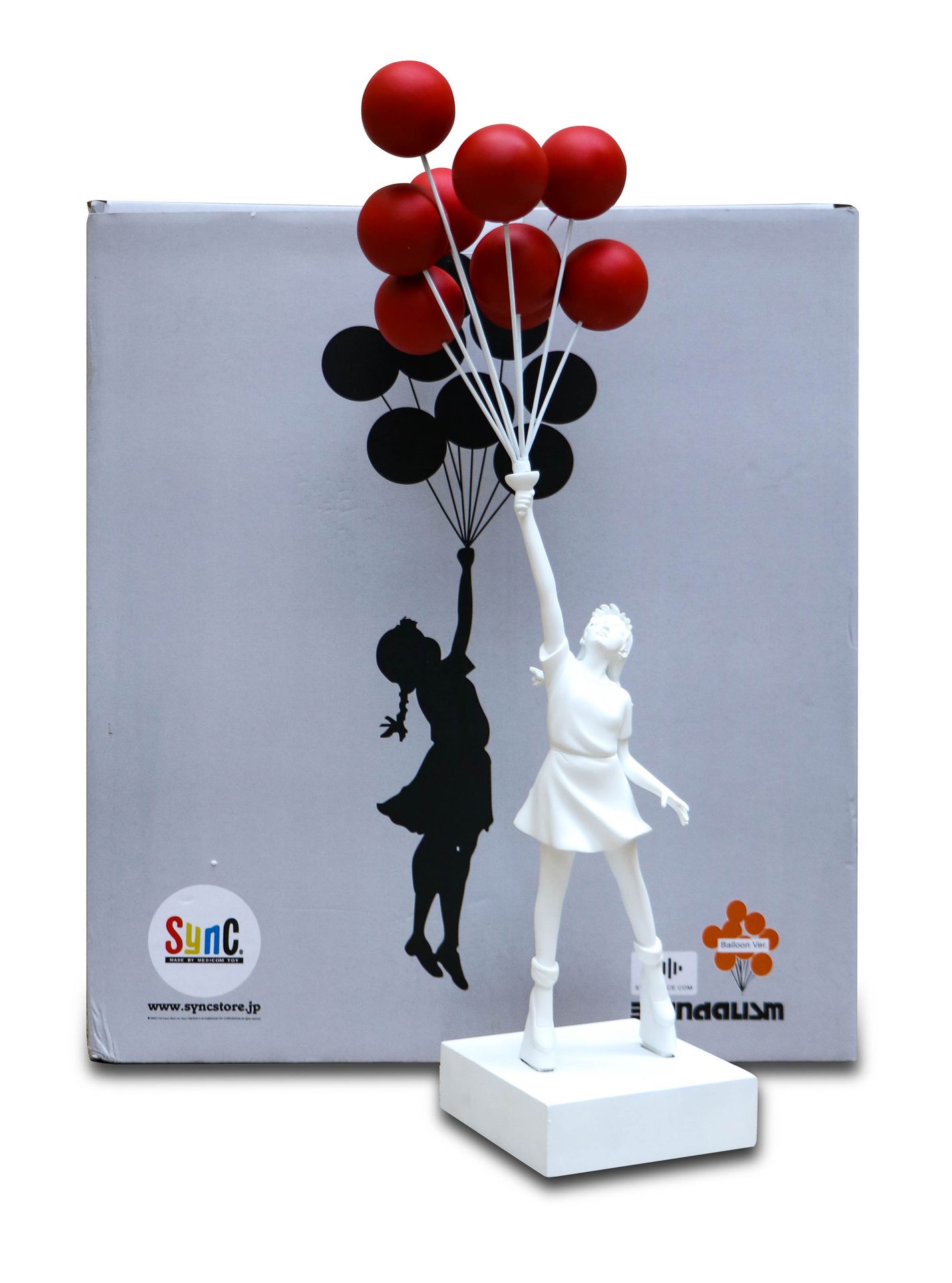 BANKSY (born 1974). Flying balloons Girl (Red version) -… | Drouot.com