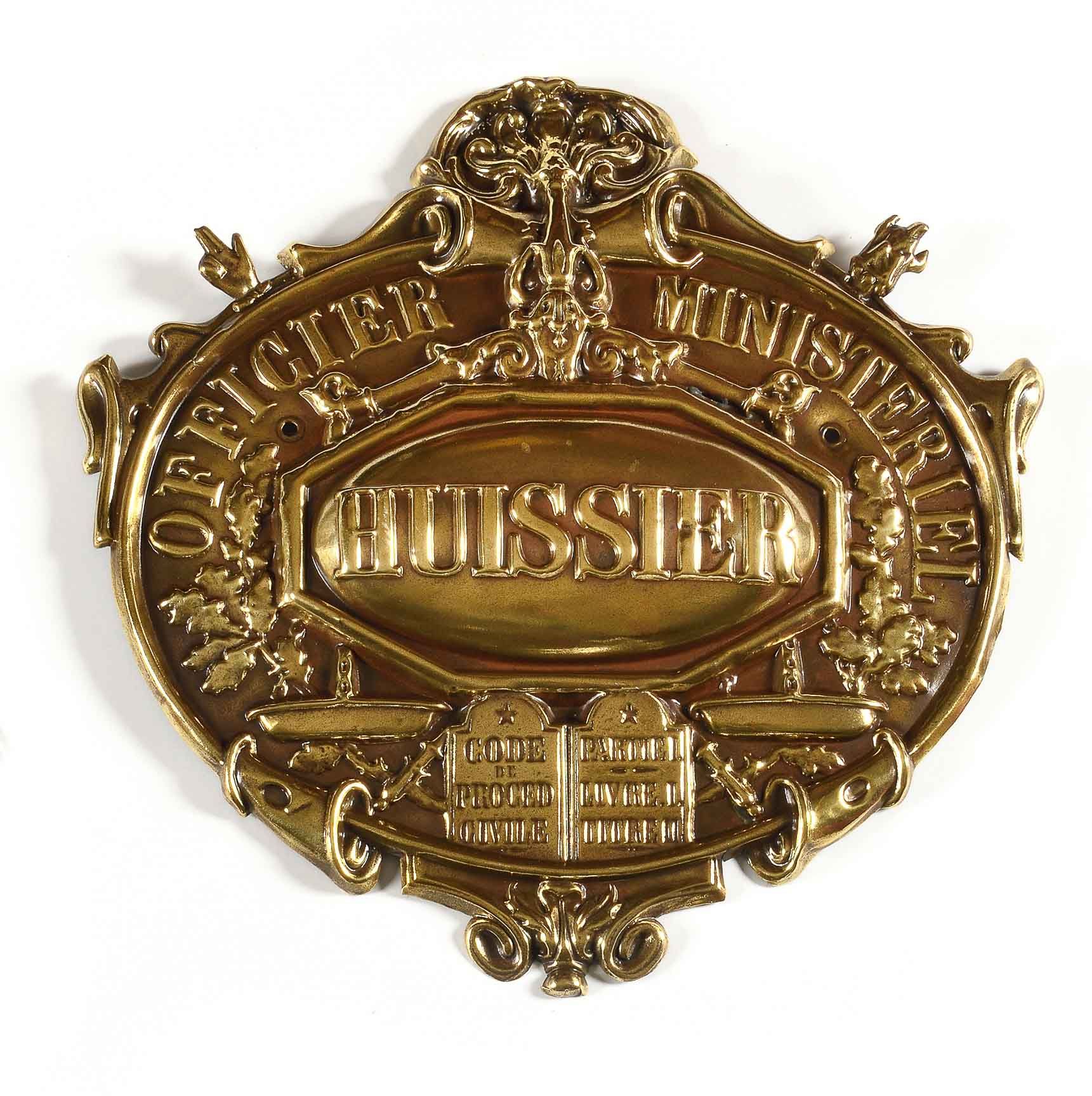Null IIIrd REPUBLIC

Bailiff's sign "officier ministériel". Oval plate in stampe&hellip;