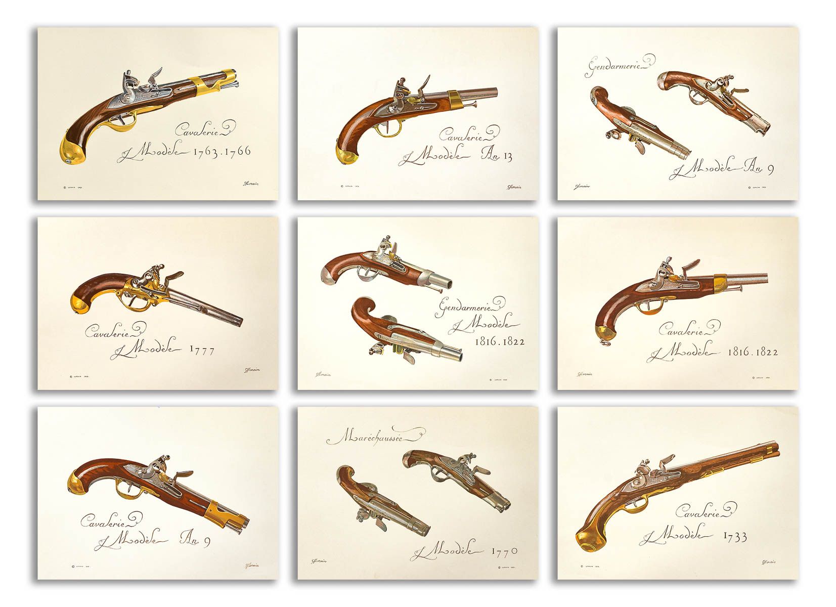 Null C. LORAIN. Conjunto de láminas originales. 1969

Pistolas reglamentarias

-&hellip;