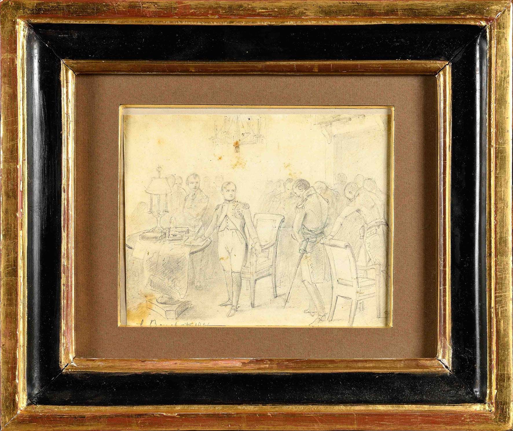 Null BOUCHET François.法国学校

"1814年的退位"。

铅笔画

左下方有签名和日期 "1834"。

15 x 18厘米

在玻璃下&hellip;