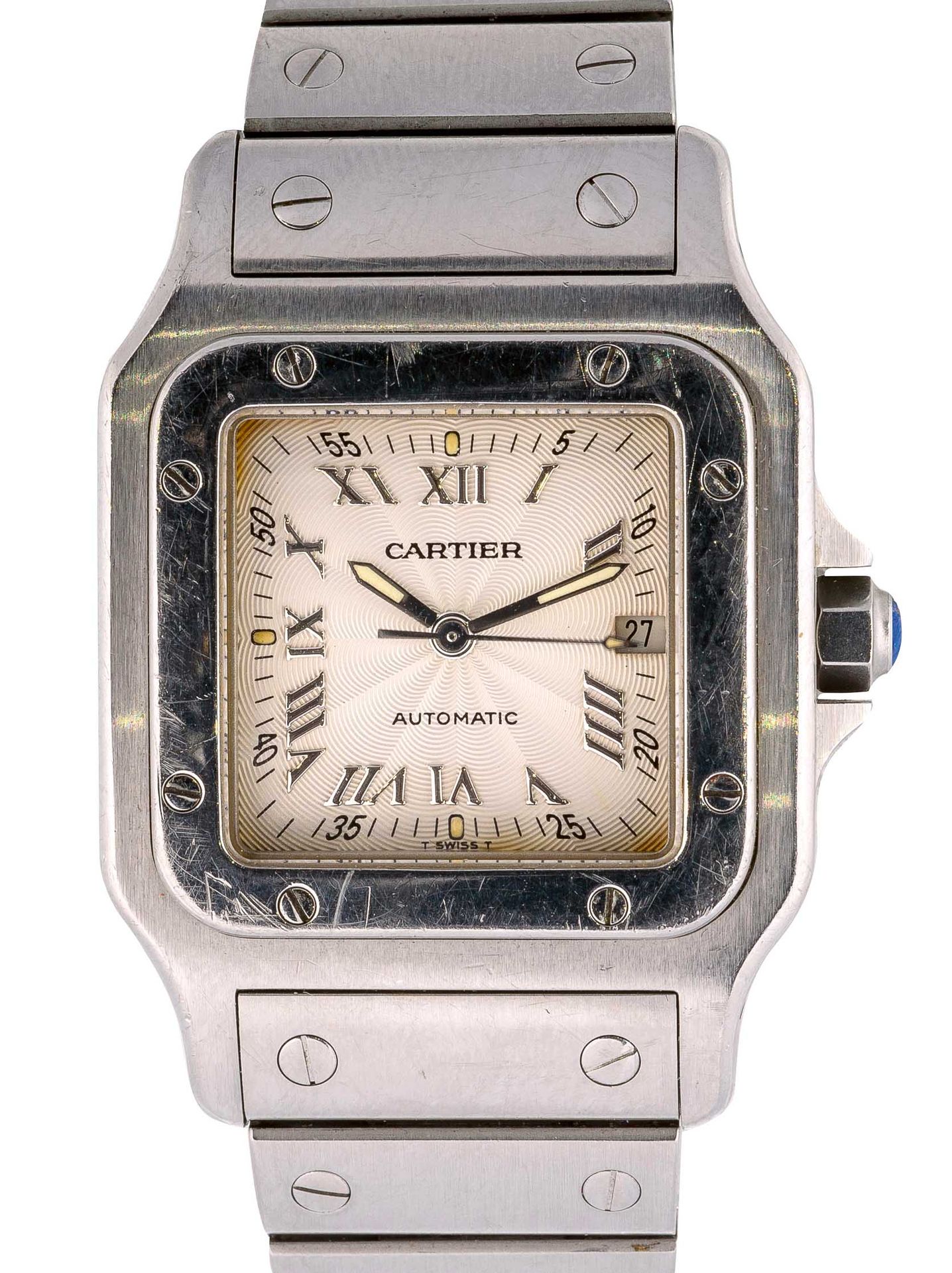 Null 
CARTIER - “Santos Dumont” watch - Gray dial with radiant background - Roma&hellip;