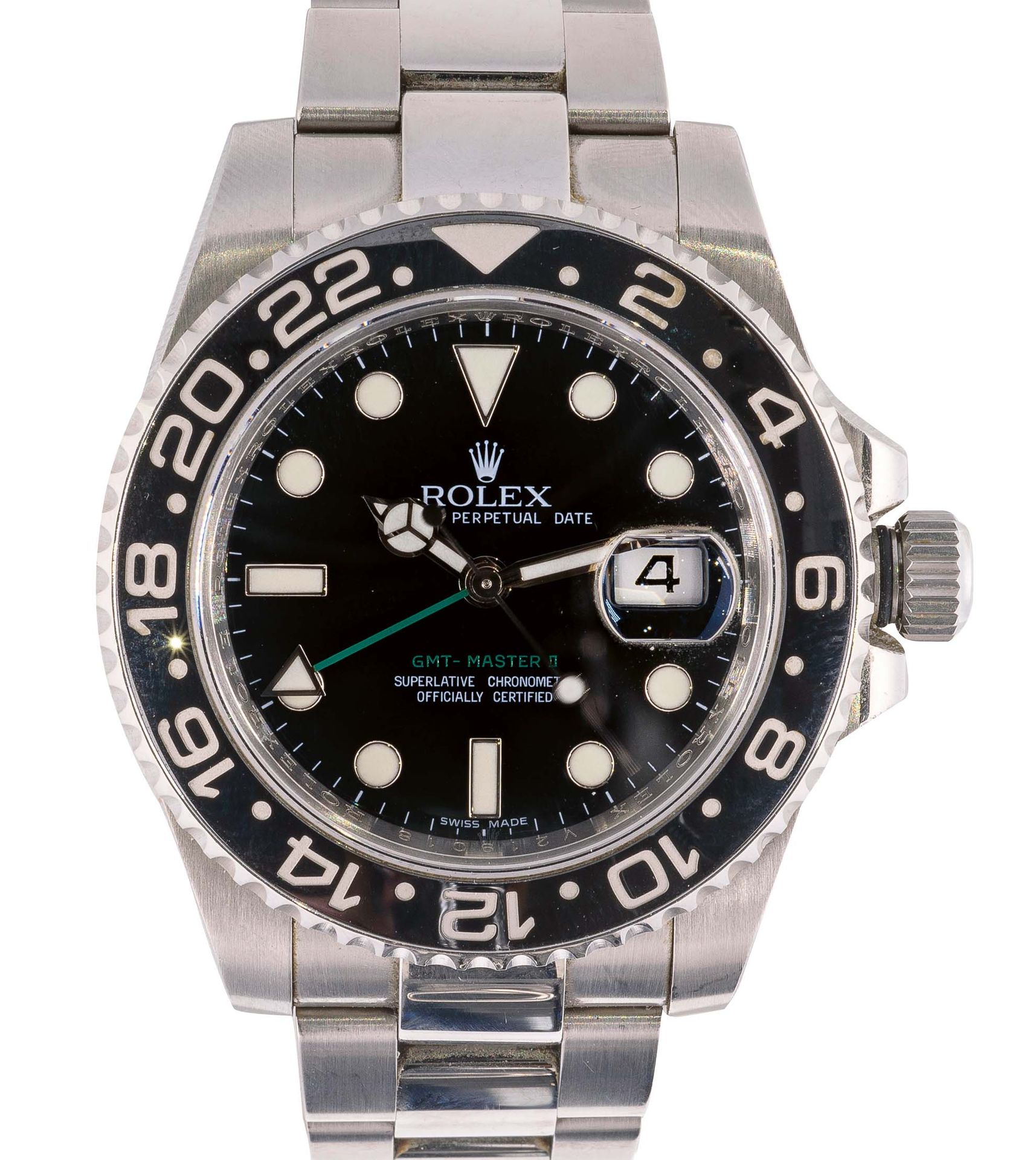 Null ROLEX "GMT Master II" - 钢制 "Oyster Perpetual Date "腕表 - Ref 116710LN - 约200&hellip;