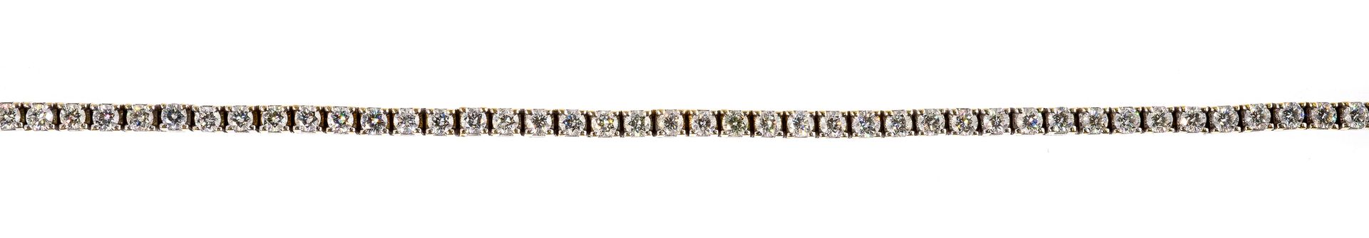 Null 
9 克拉白金 Line 手链，饰有 - 55 颗钻石，总重约 2.75 克拉 - 总重量：11.4 克