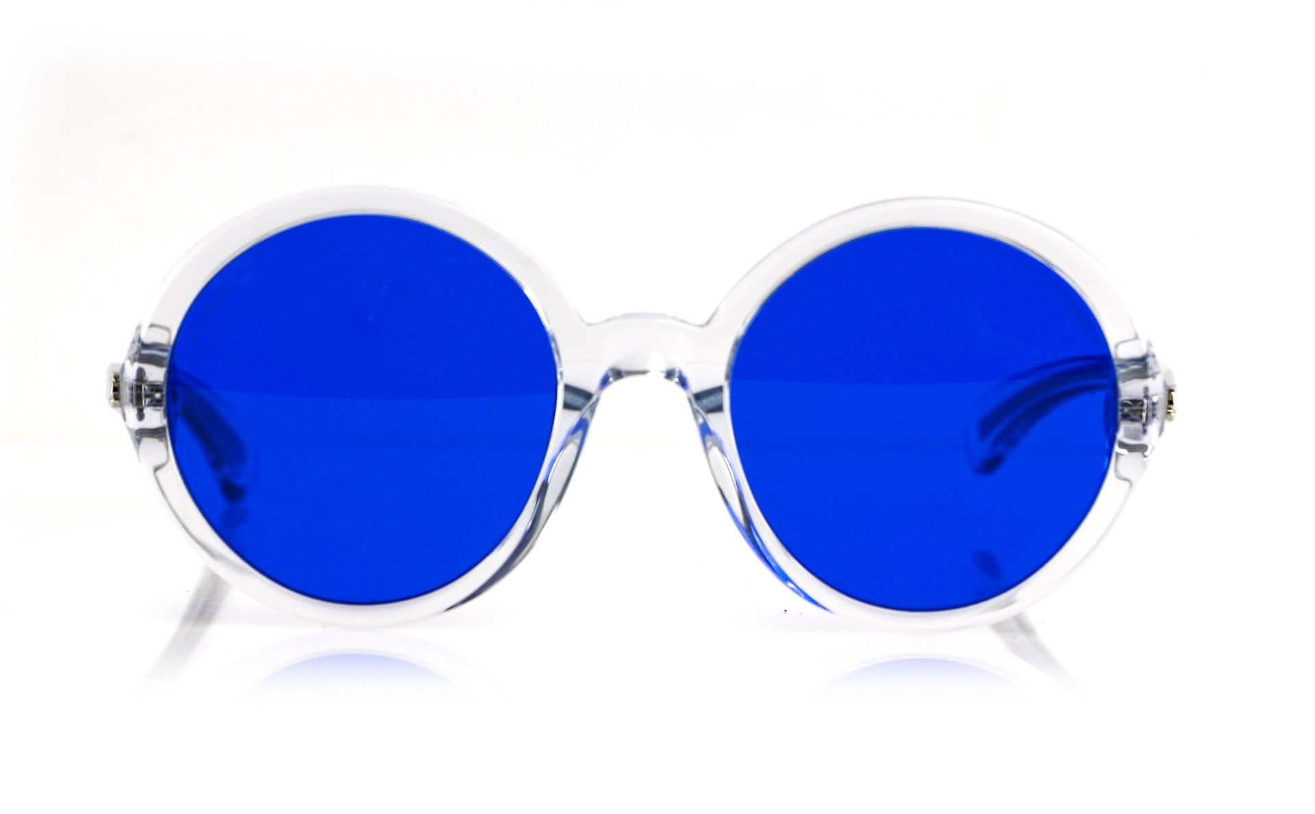 Null CHANEL - Paire de lunettes de soleil avec verres bleus - Dans leur étui