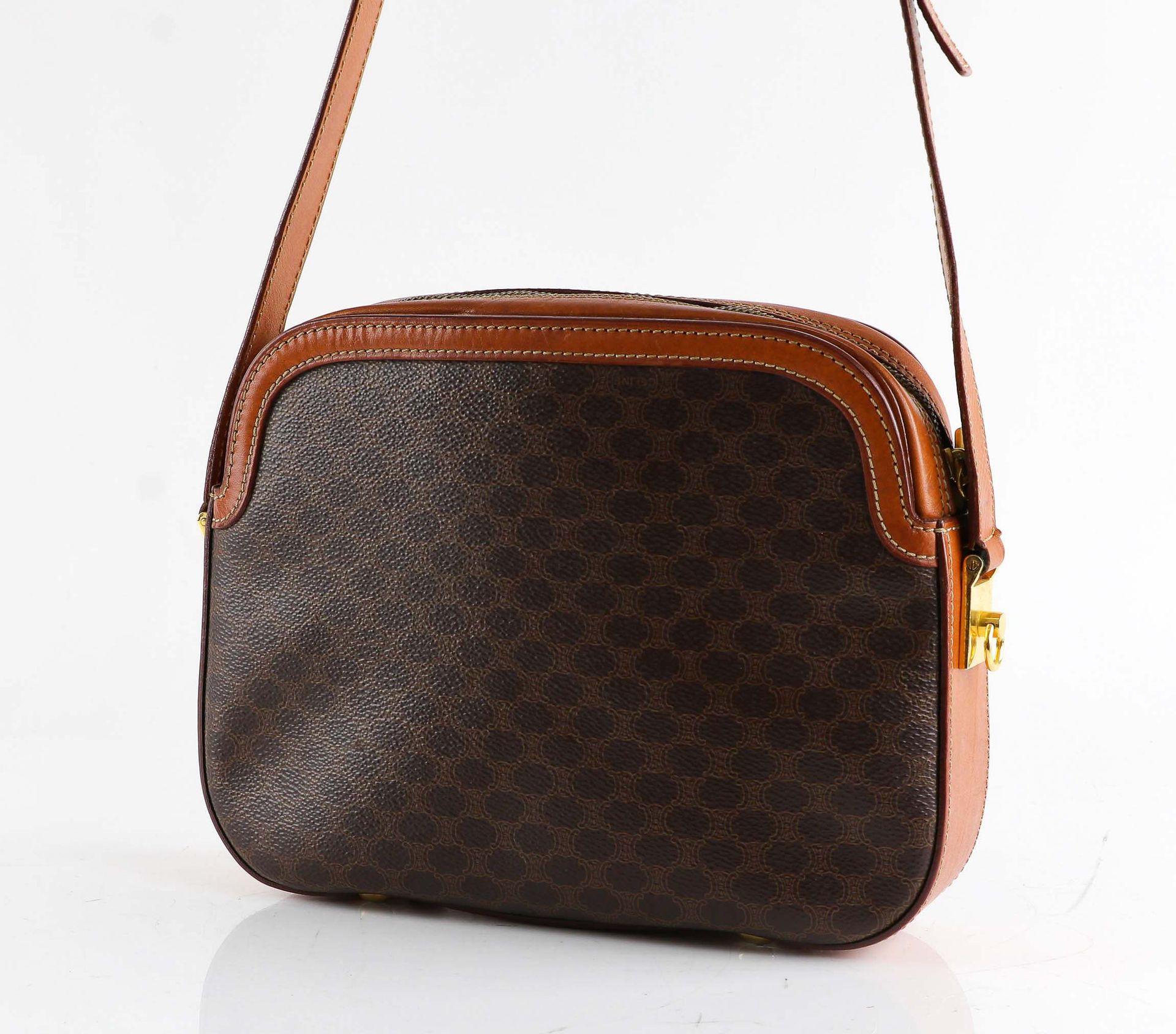 Null CELINE - Canvas and leather squirrel bag - Adjustable shoulder strap - Insi&hellip;