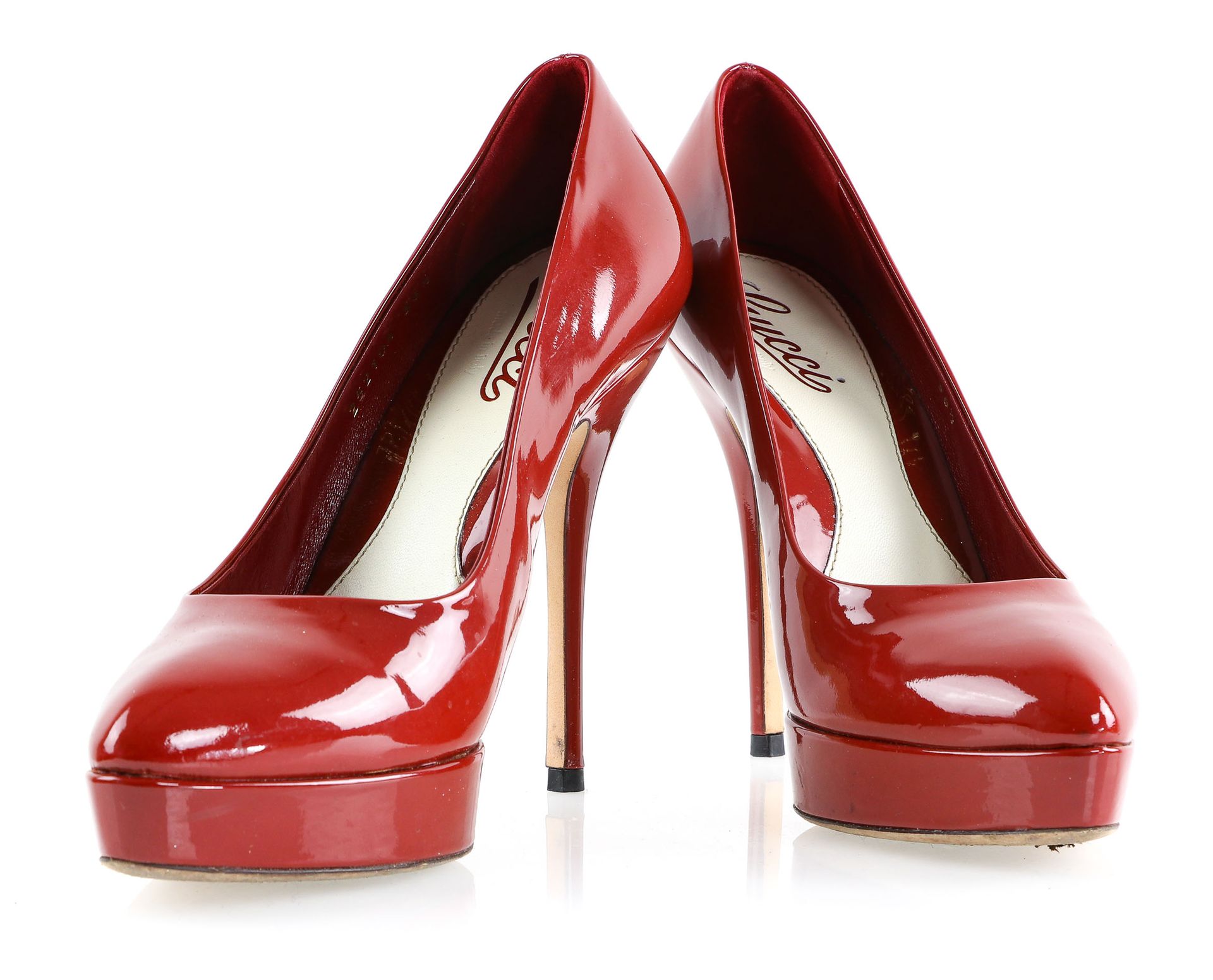 Null GUCCI - Pair of brick patent leather pumps - S 36,5