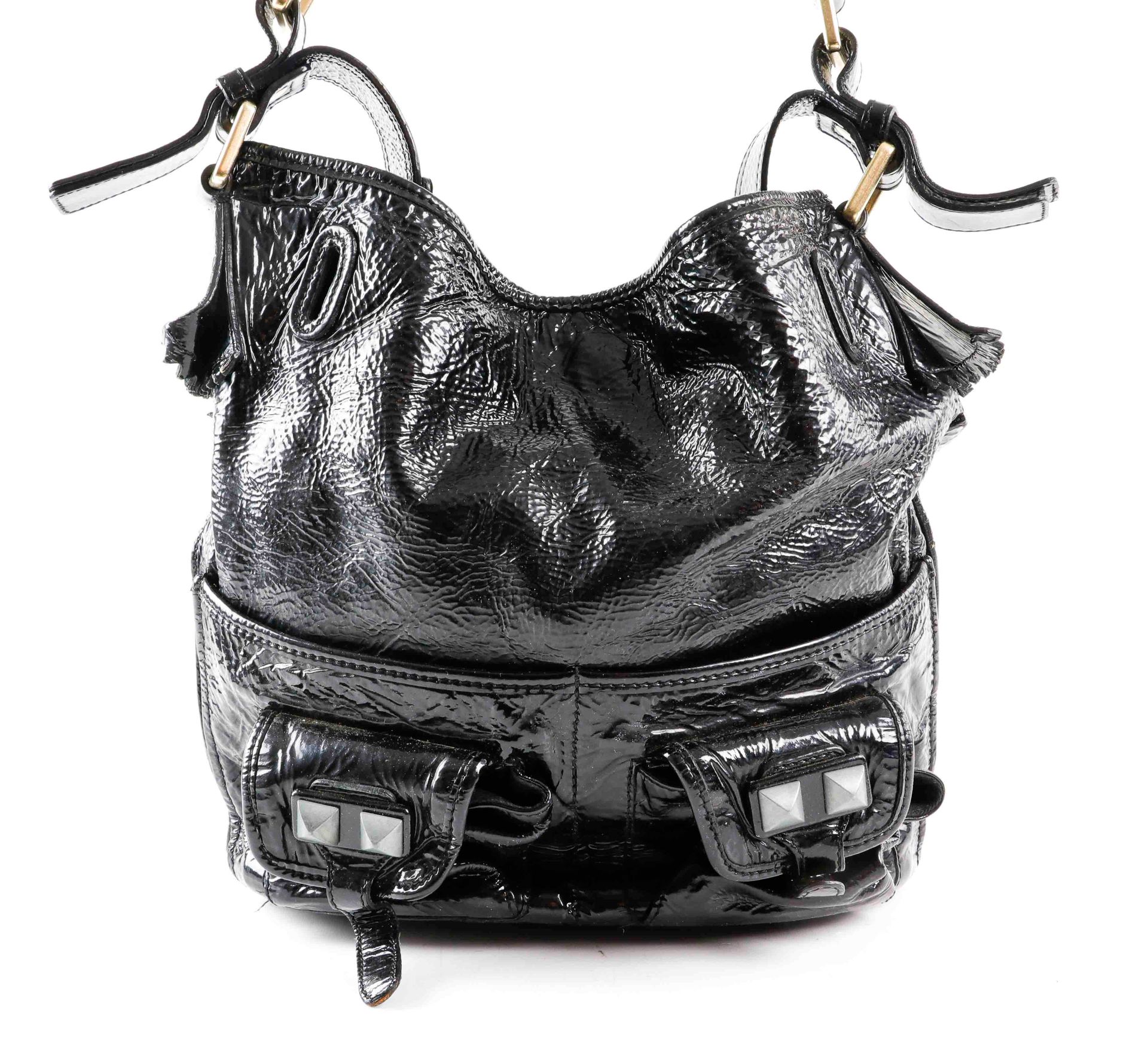 Null CHLOE. Black patent leather handbag. Handle and shoulder strap - Magnetic c&hellip;