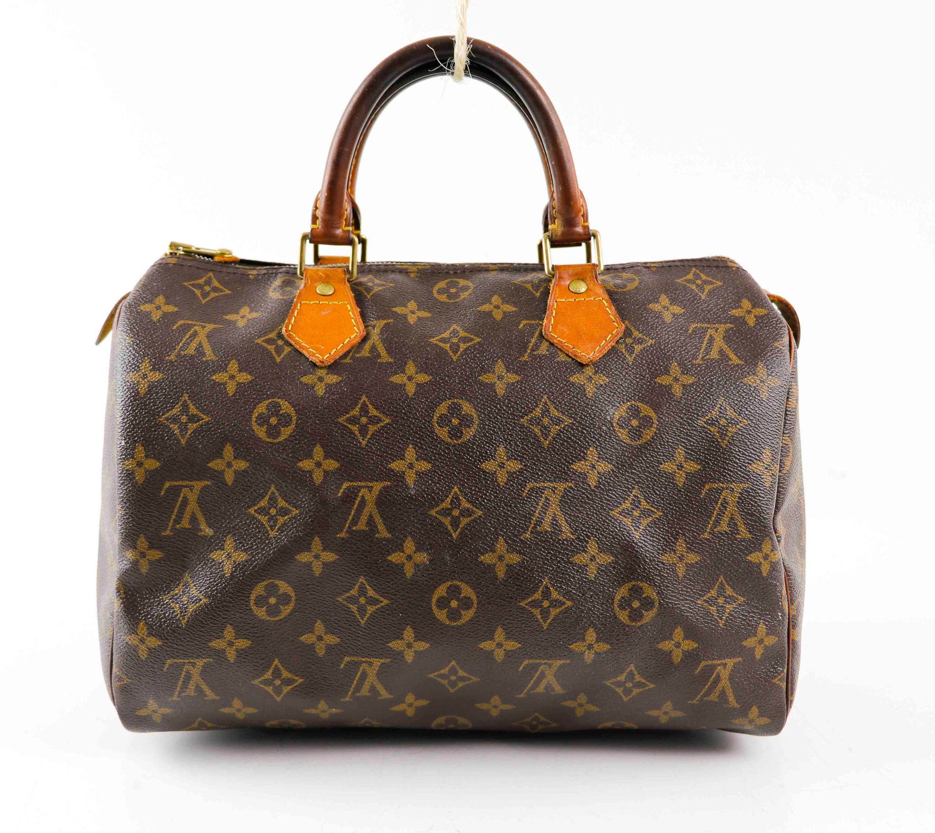 Null Louis VUITTON. Bag "Speedy" in monogrammed canvas and natural leather - Dou&hellip;