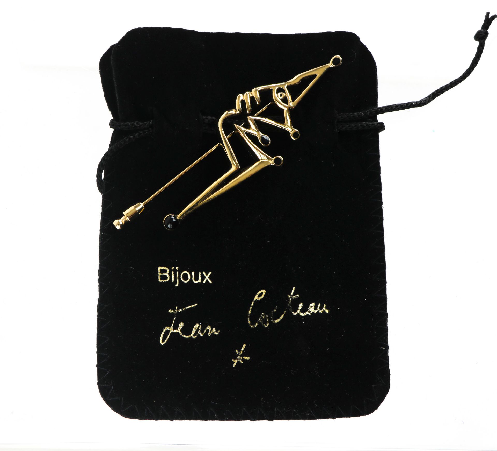 Artiste Jean COCTEAU (1889-1963) Profil Broche ou épingle de cravate en métal do&hellip;