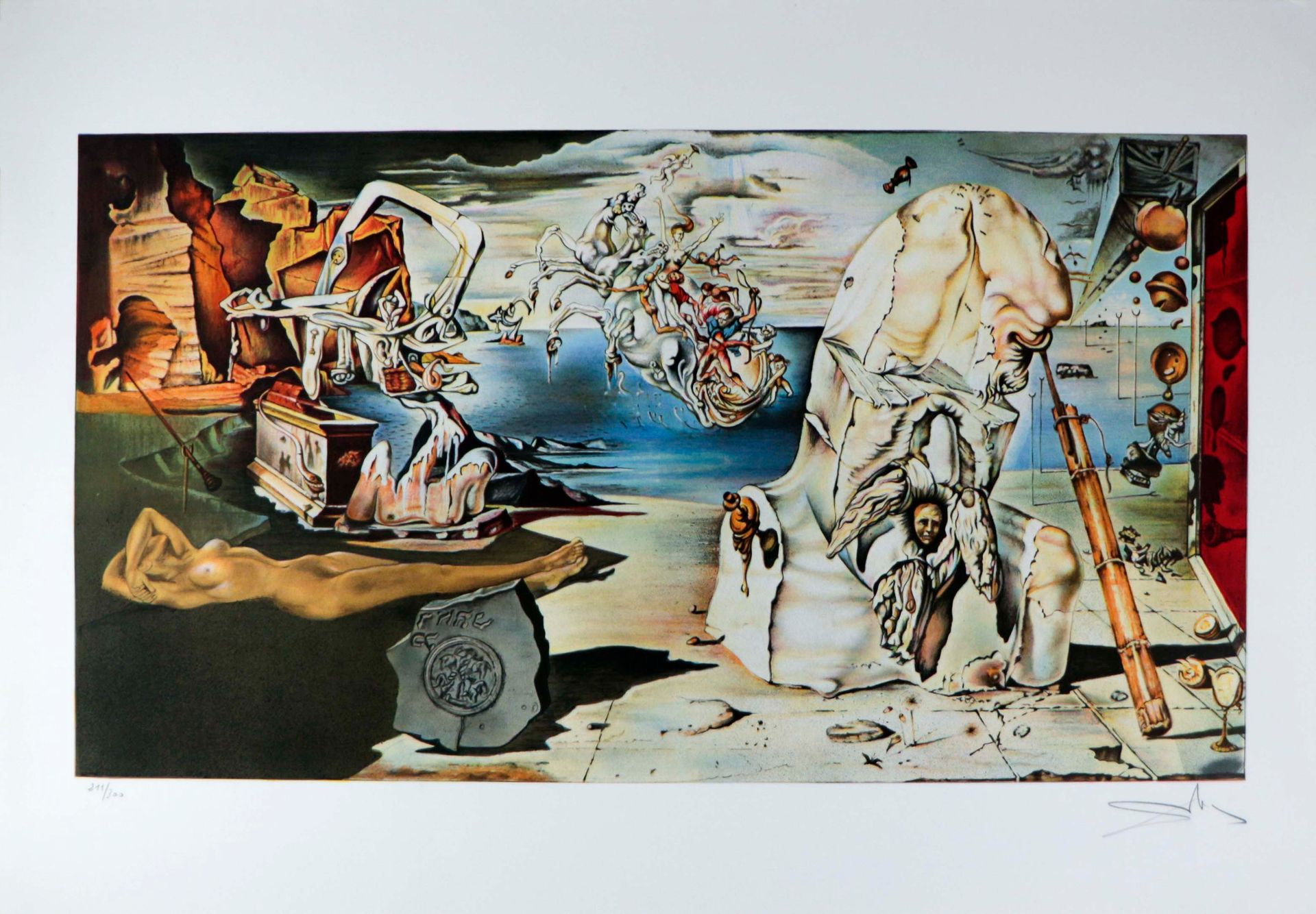 Artiste Salvador DALI (1904-1989) L'apothéose d'Homère Lithographie en couleur s&hellip;