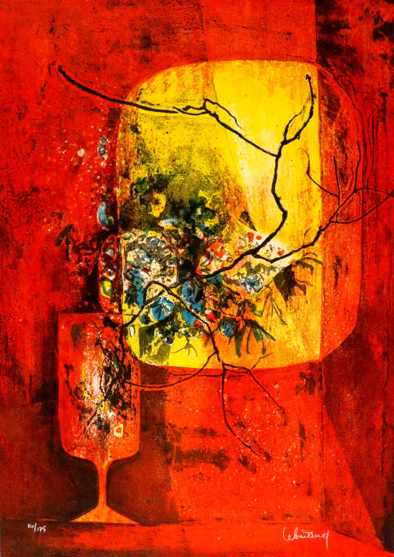 Artiste Dang LEBADANG (1921-2015) Le vase Lithographie en couleur sur papier Sig&hellip;