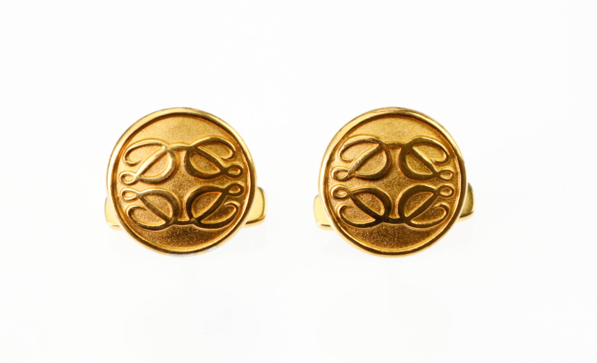 Null St DUPONT - Pair of gold plated cufflinks - Signed