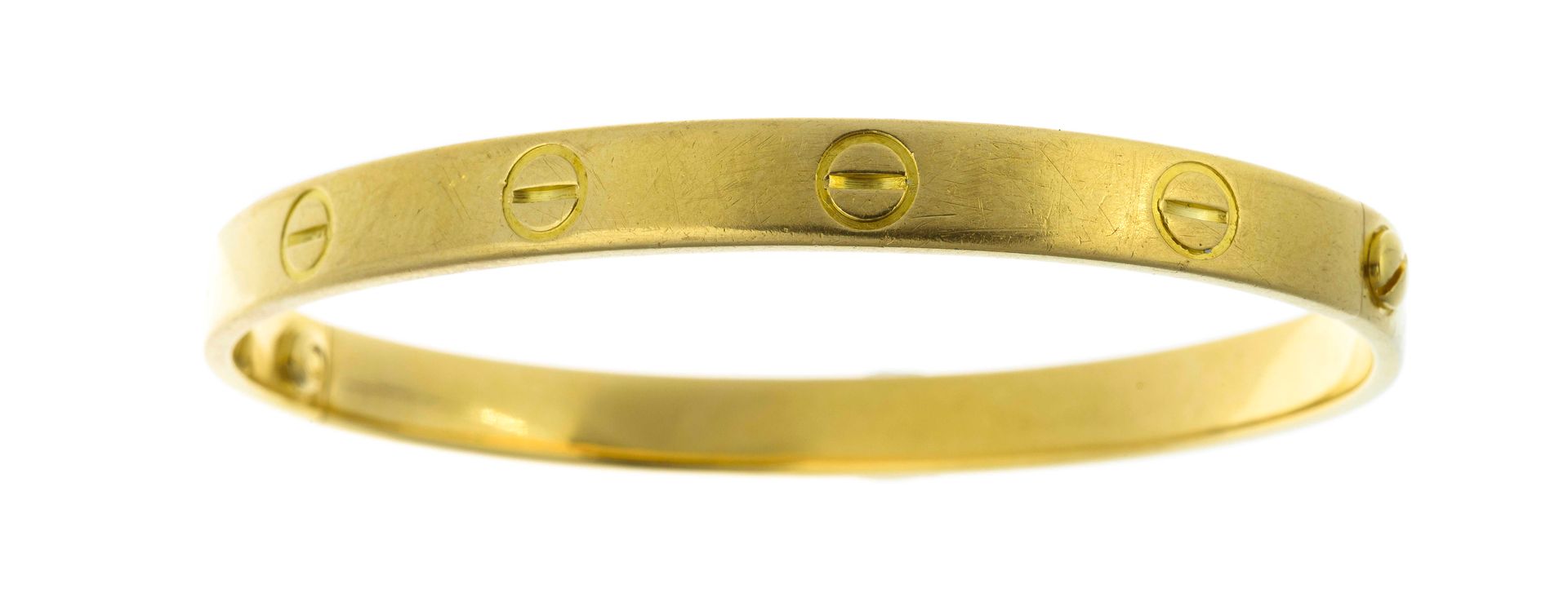 Null CARTIER - Bracelet "Love" en or - Signée et numérotée - 32,9 g - Dans un éc&hellip;