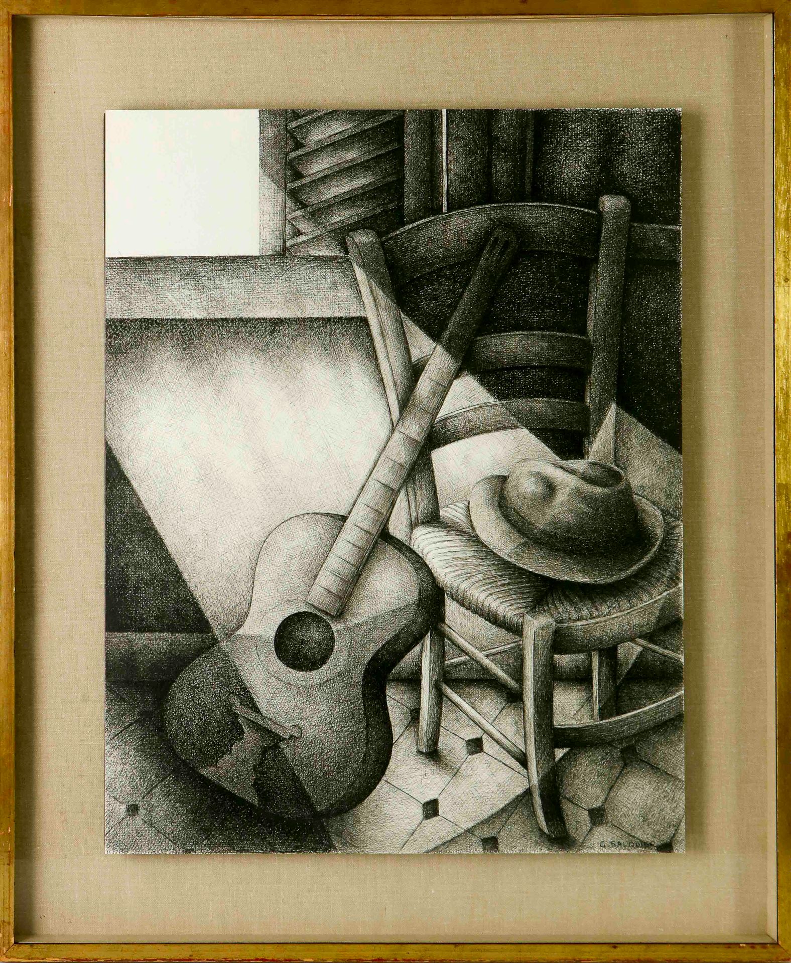 Georges BAUQUIER (1910-1997) La guitare et la chaise - 1…