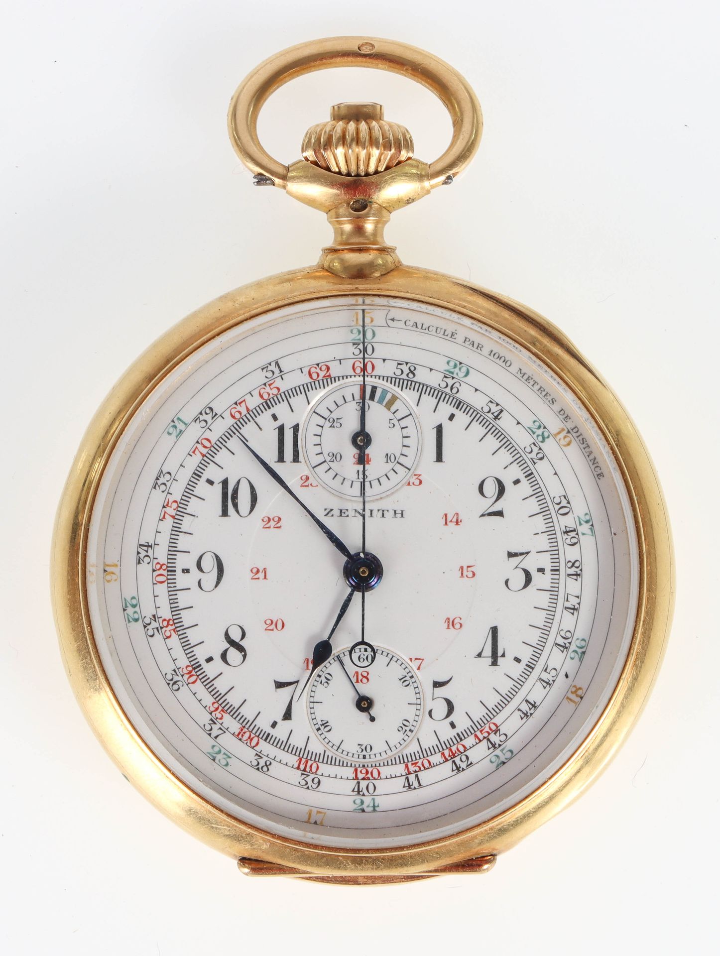 Null ZENITH. Cronotacómetro en oro probablemente "Grand prix de Paris 1900". Rel&hellip;