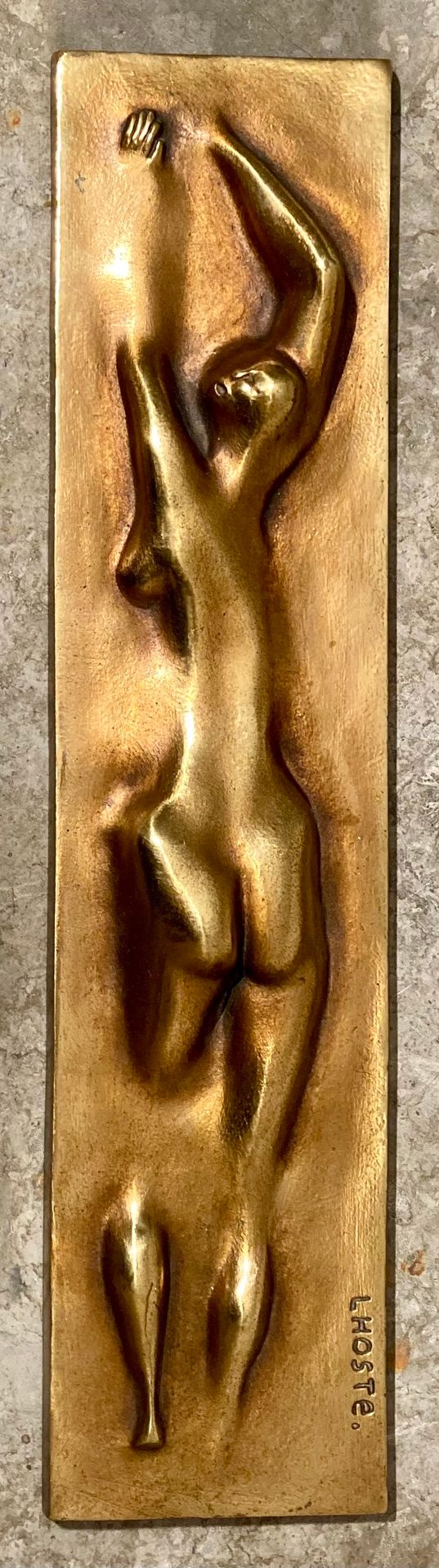 Claude LHOSTE (1929-2010) "La nageuse" 1975 Epreuve en bronze, fonte d'édition à&hellip;