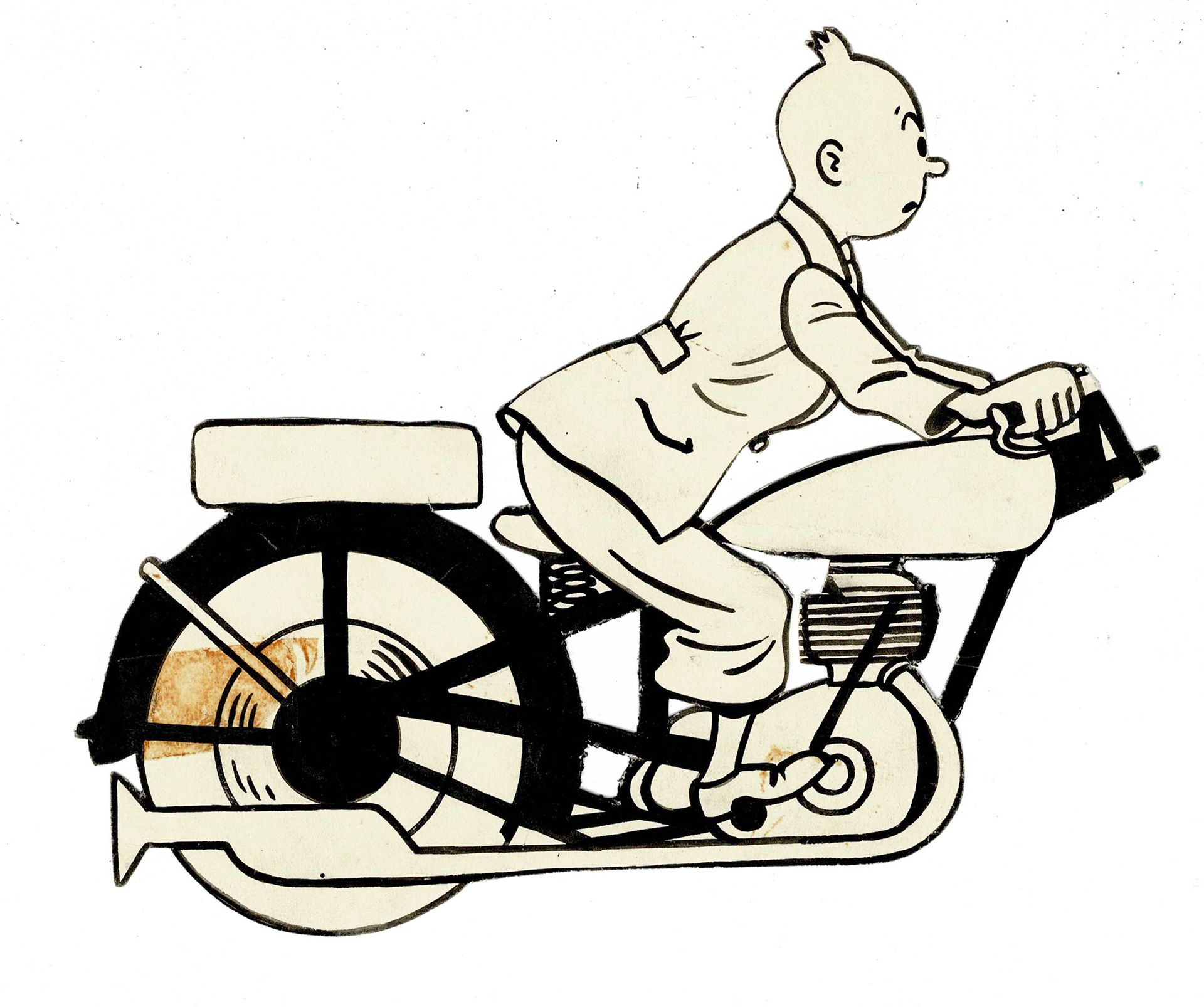 HERGE (STUDIOS) 
Tintin, Le Sceptre d'Ottokar, dessin original à l'encre de chin&hellip;