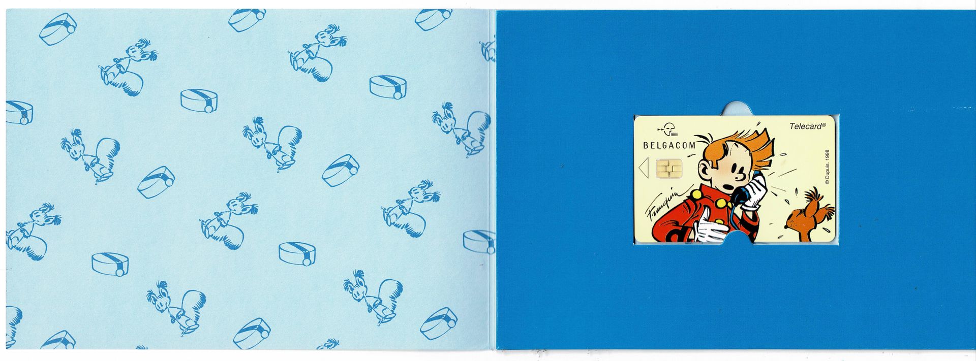DIVERS 
Tintin, carte Belgacom limitée à 4000 exemplaires, numérotée + Spirou, c&hellip;