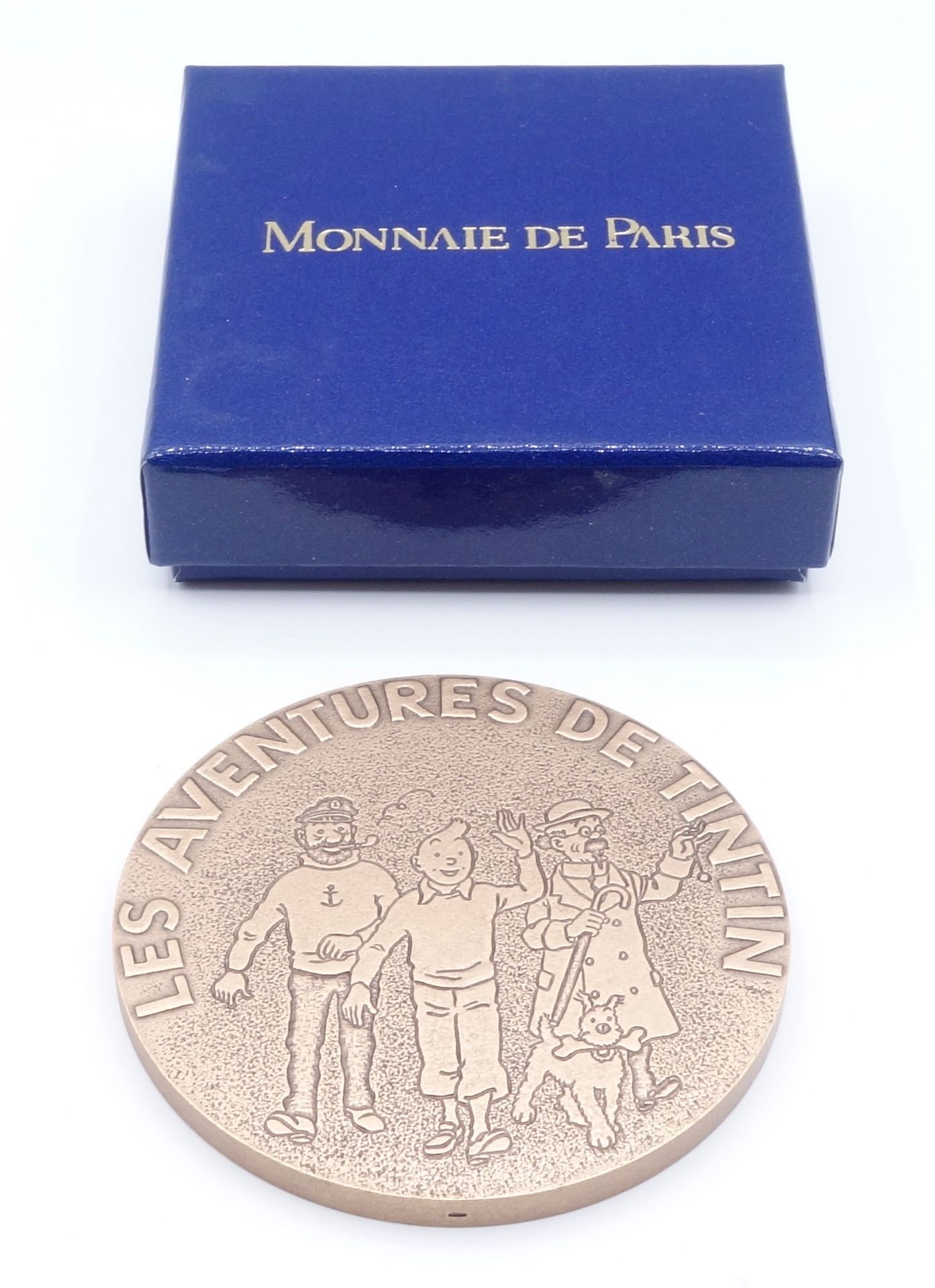 HERGÉ 
MONNAIE DE PARIS : Tintin, presse-papiers en bronze, B.