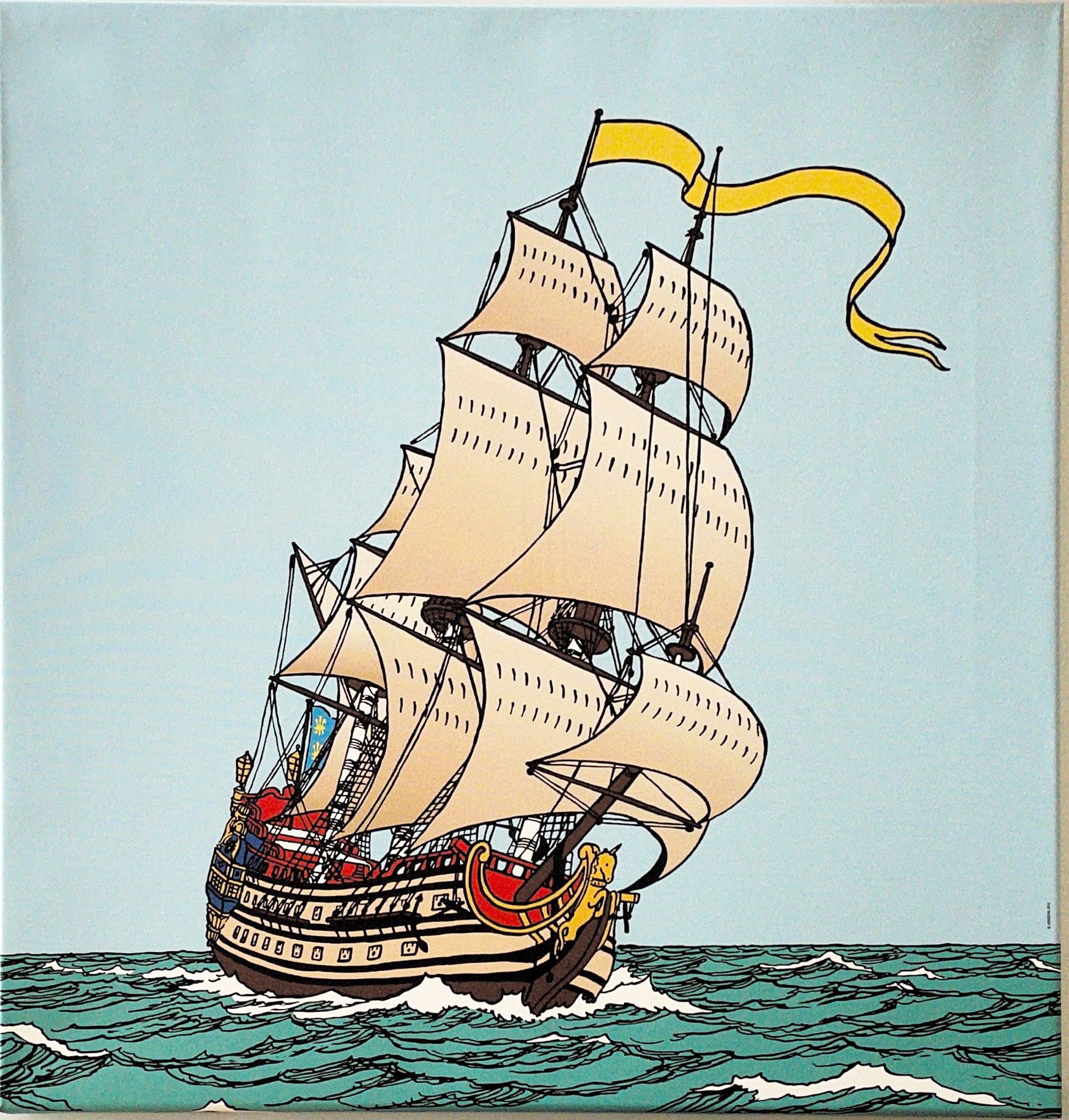 HERGÉ 
Tintin, The Secret of the Unicorn, Unicorn Canvas, limited to 500 copies,&hellip;