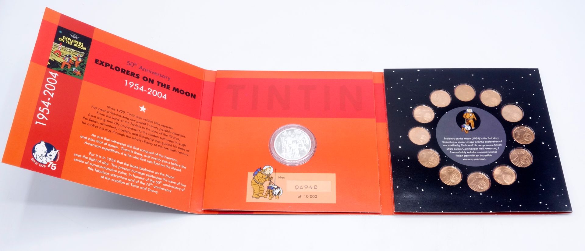 HERGÉ 
Caja del 50 aniversario de los exploradores en la Luna. Estado completame&hellip;