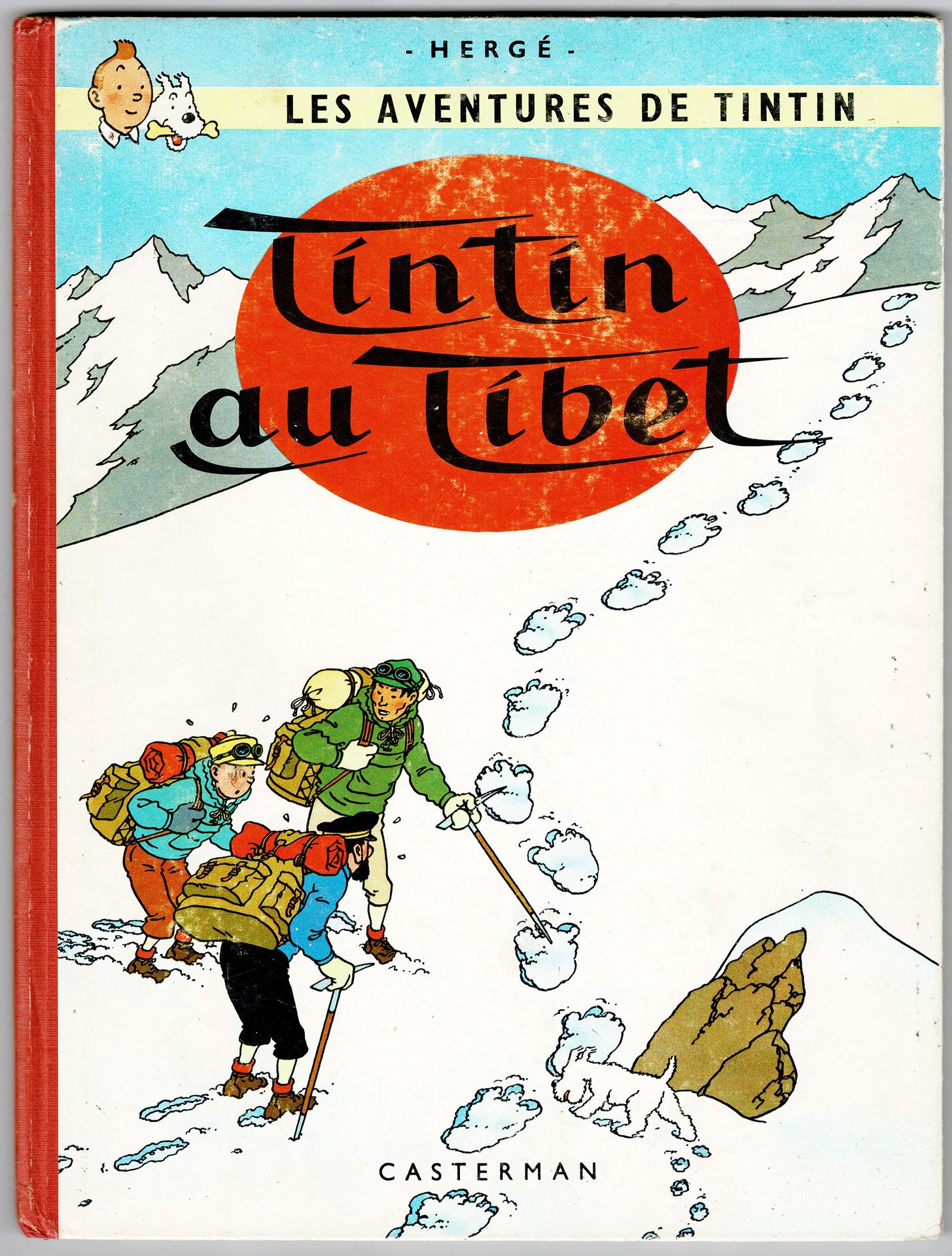 TINTIN 
丁丁在西藏，1960年比利时原版（B29）。状况良好。