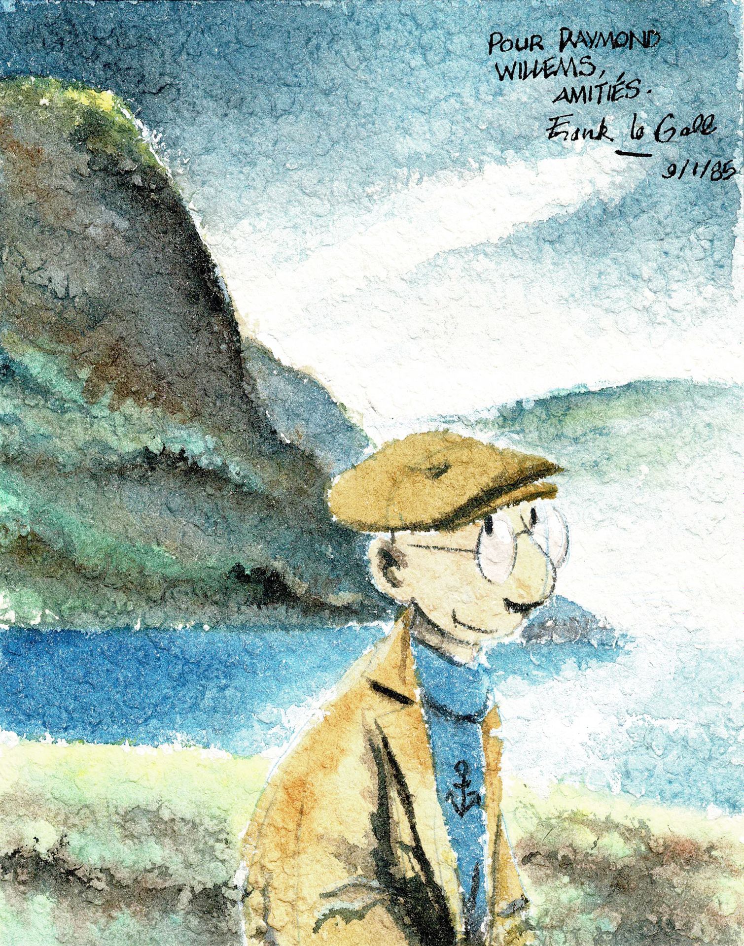 Frank LE GALL 
Theodore Poussin, Widmung in Aquarell auf Zeichenkarton. Größe: 1&hellip;
