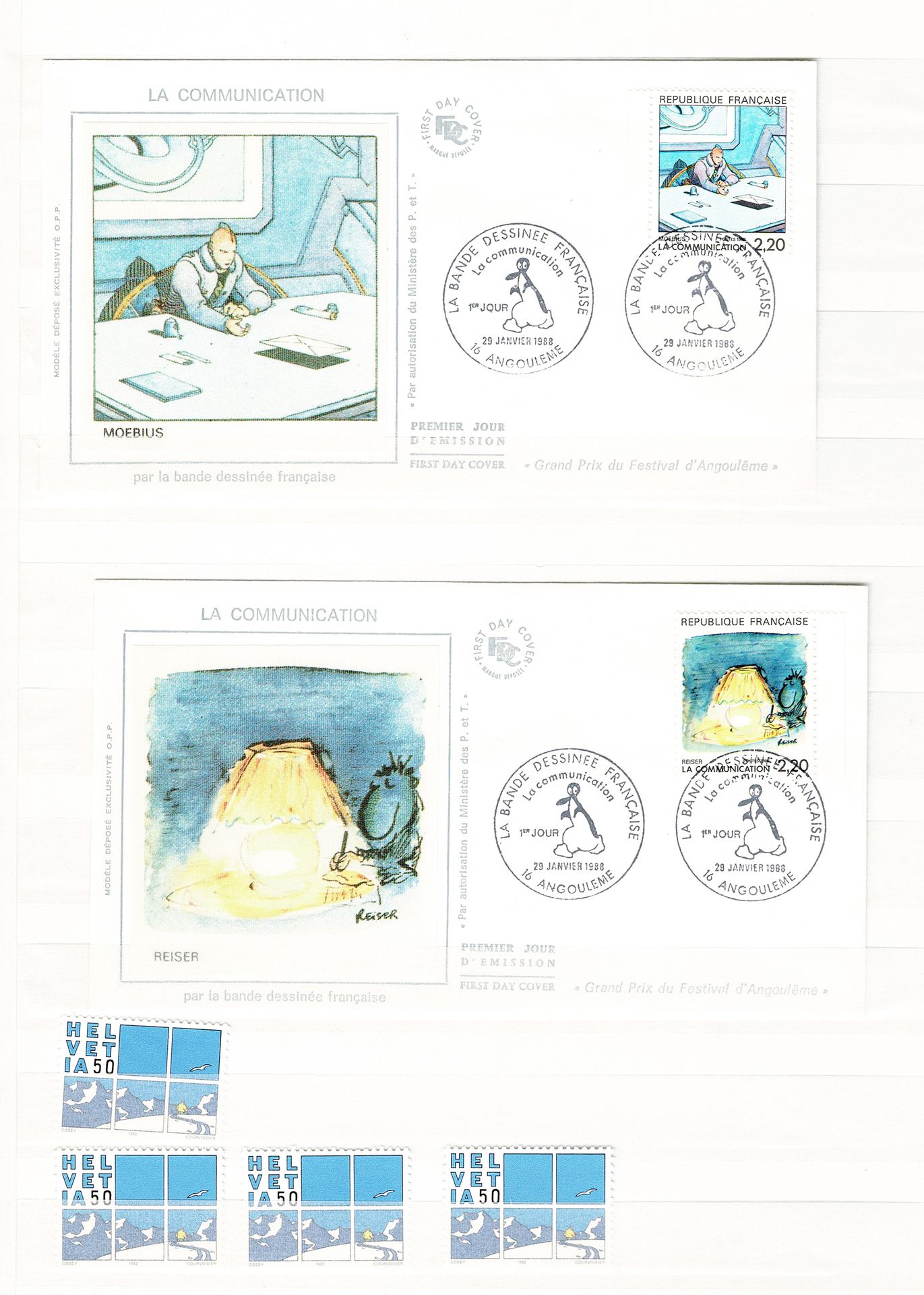 DIVERS 
一套350多枚以漫画为主题的邮票。