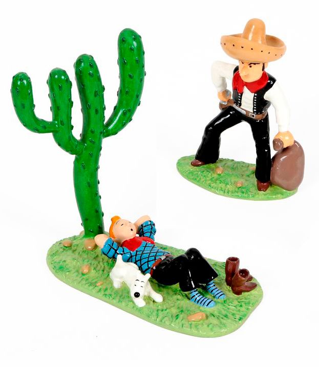 HERGÉ 
MOULINSART PLUMB: Tintin, la scena con il bandito (46201), Tintin in Amer&hellip;