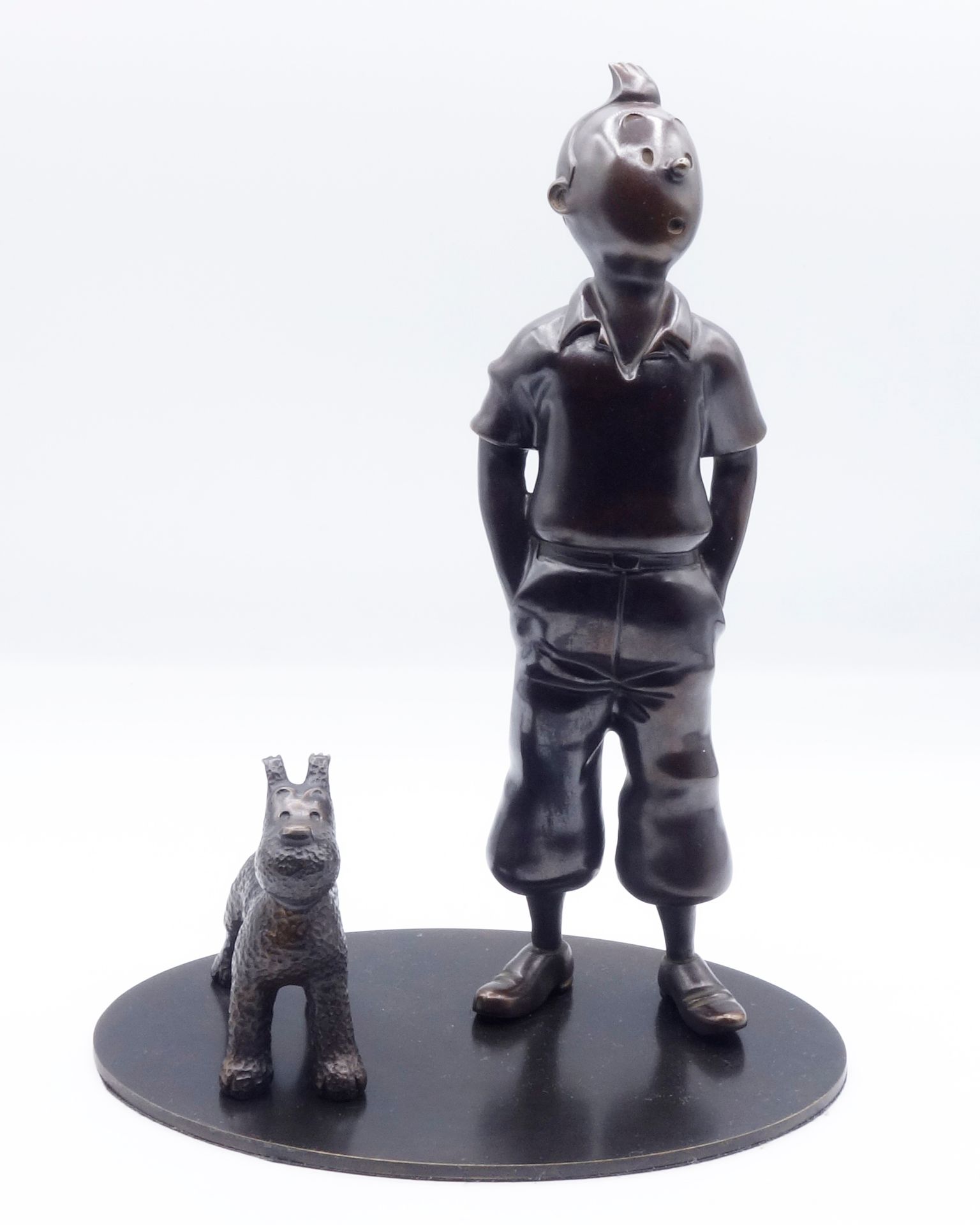 HERGÉ 
Moulinsart : Tintin, les Cigares du Pharaon, Bronze artisanal (référence &hellip;