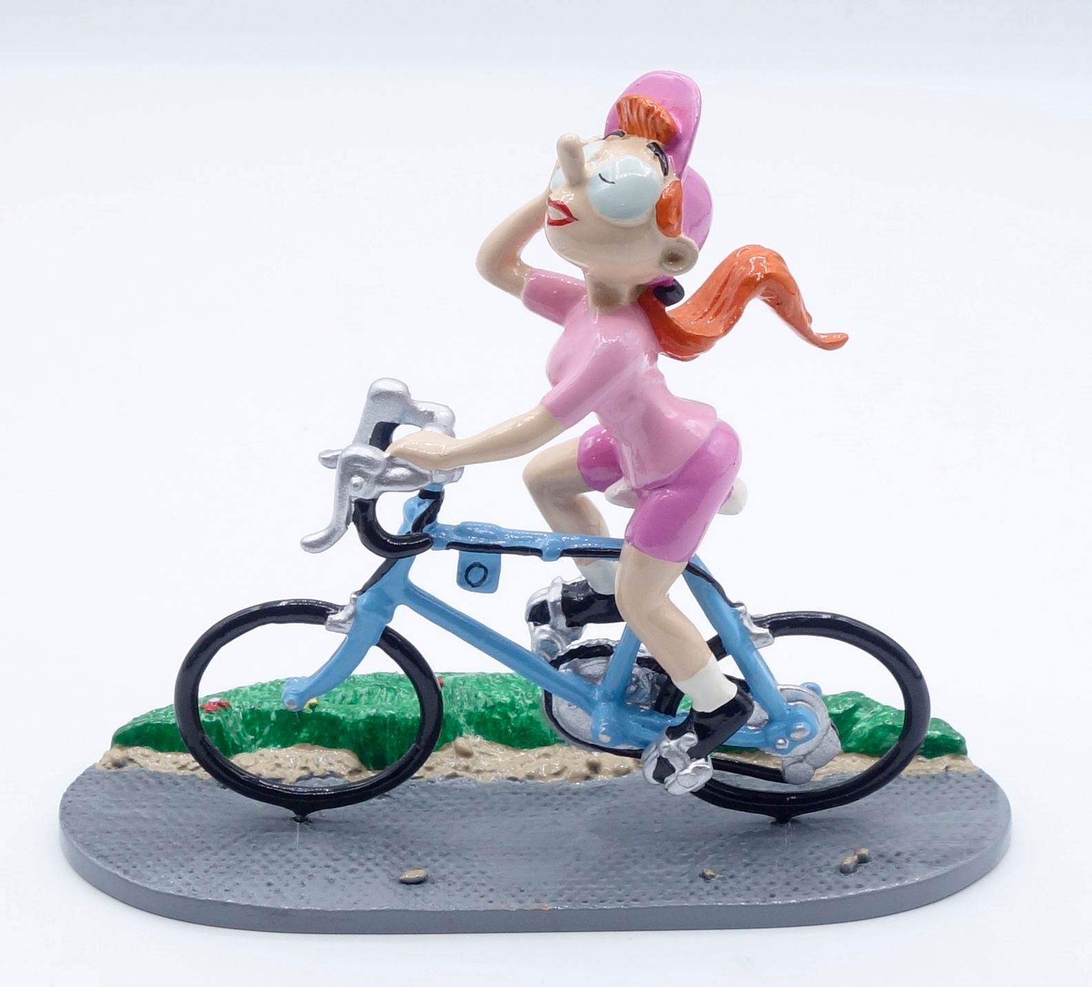André FRANQUIN 
PIXI: Gaston, Mlle Jeanne cycliste rose vélo bleu (4677), Pixi &&hellip;
