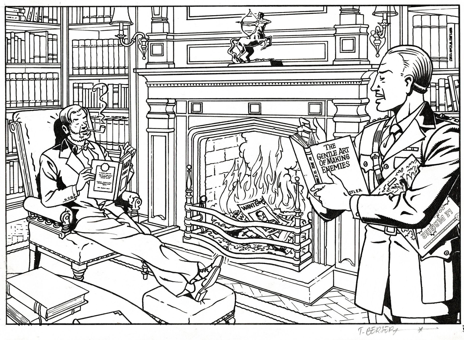 Teun Berserik 
Blake et Mortimer, Le dernier Espadon, dessin original à l'encre &hellip;