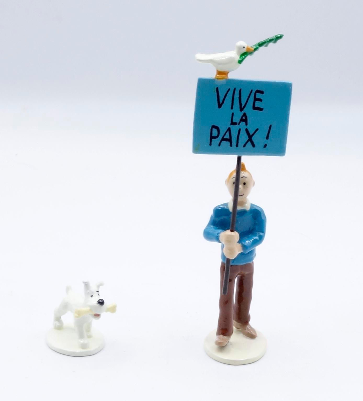 HERGÉ 
MOULINSART PLOMB : Tintin, la carte de voeux de 1972, 46973, Milou “Vive &hellip;