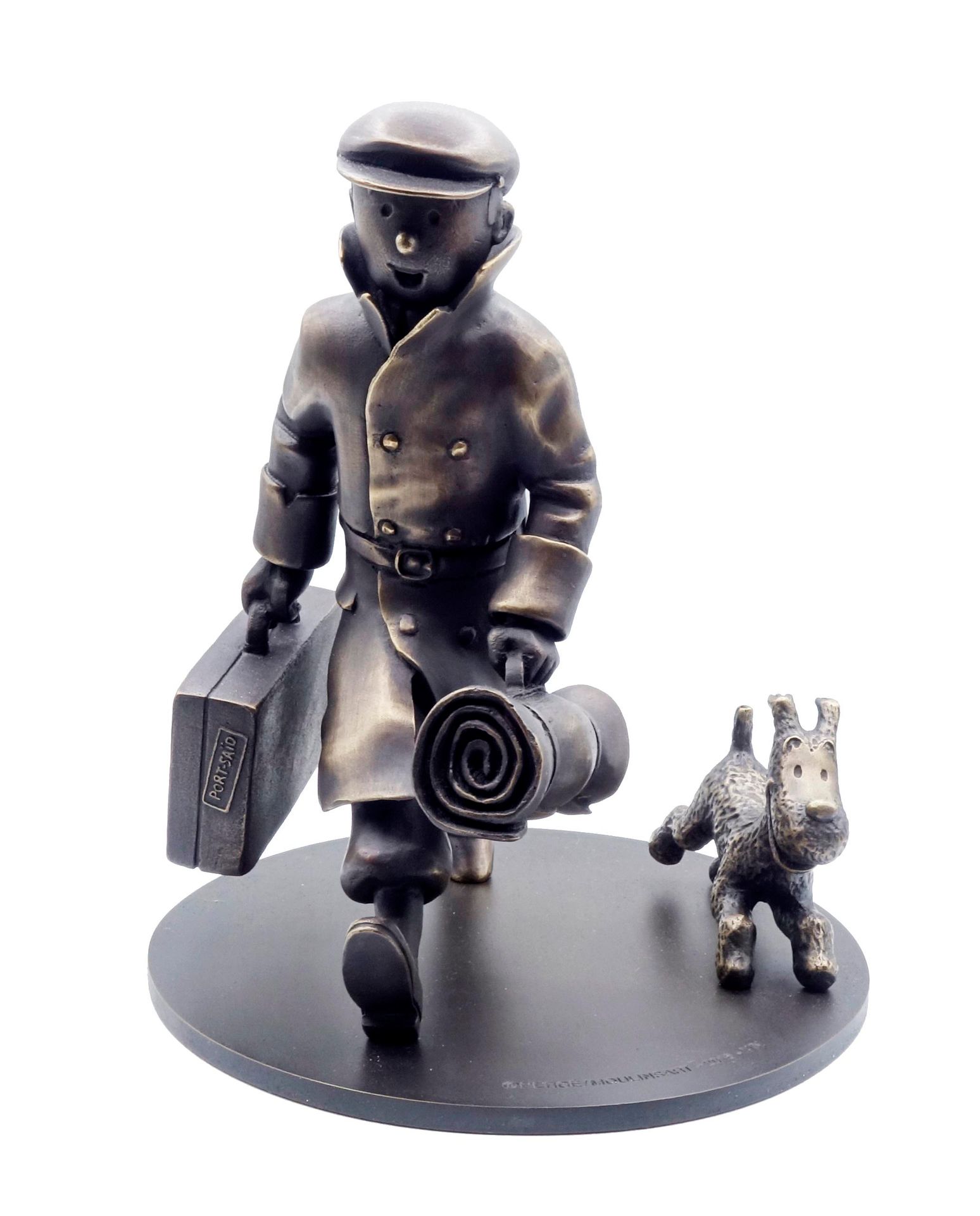 HERGÉ 
Moulinsart : Tintin in theSuitcase"They're coming!", Figurine from the co&hellip;