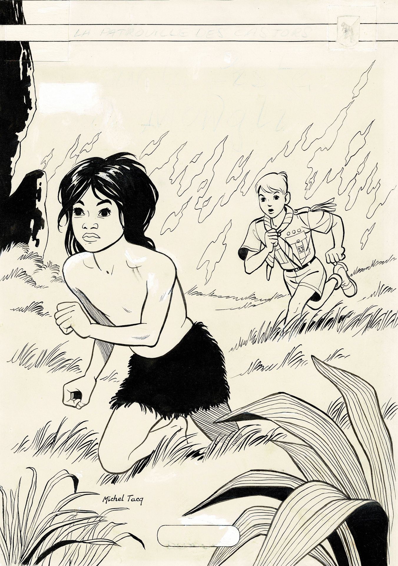 Mitacq La Patrouille des Castors, Sur La Piste de Mowgli, couverture originale à&hellip;