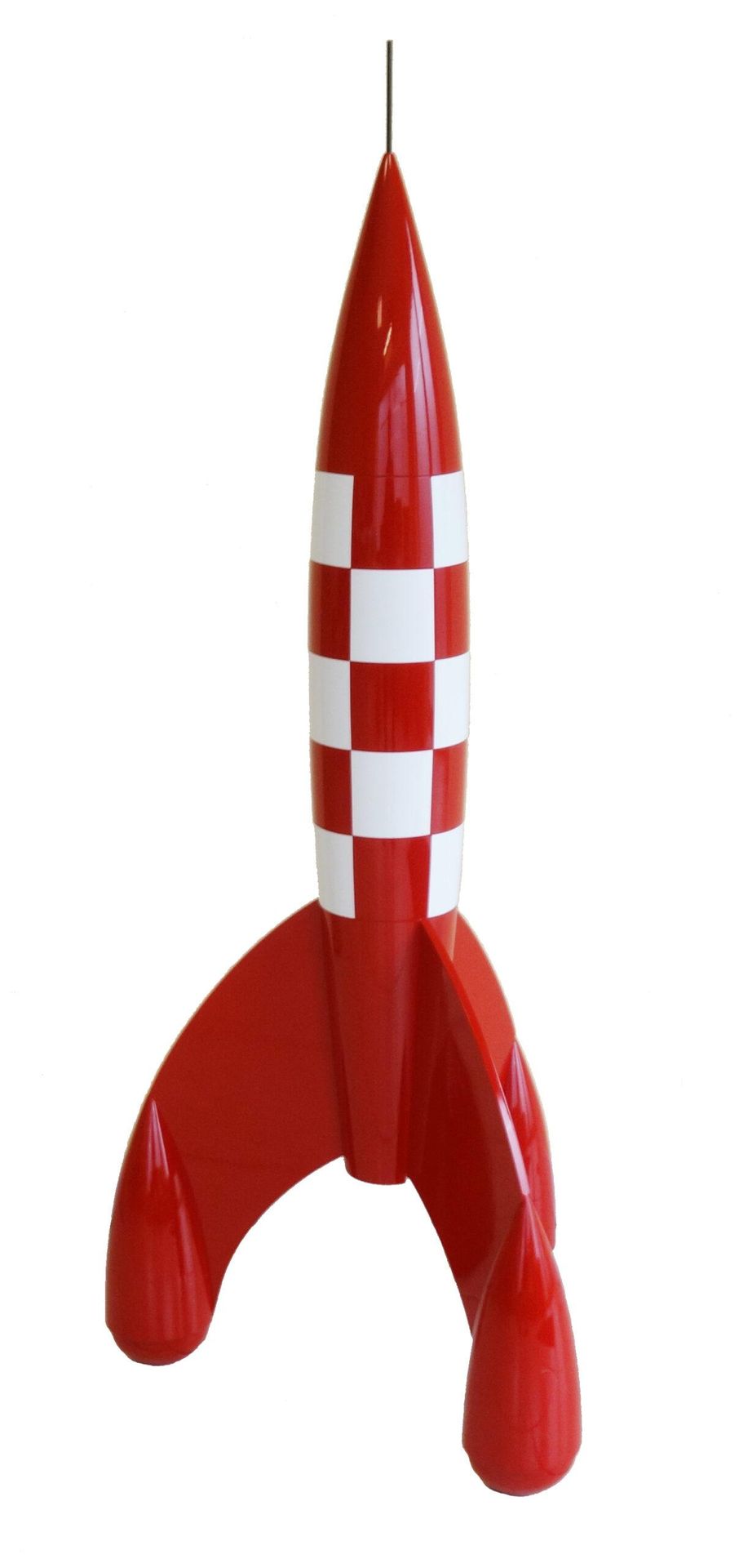 Hergé AROUTCHEFF：丁丁，火箭160厘米，月球目标，木质版，1990年，有Aroutcheff标签。