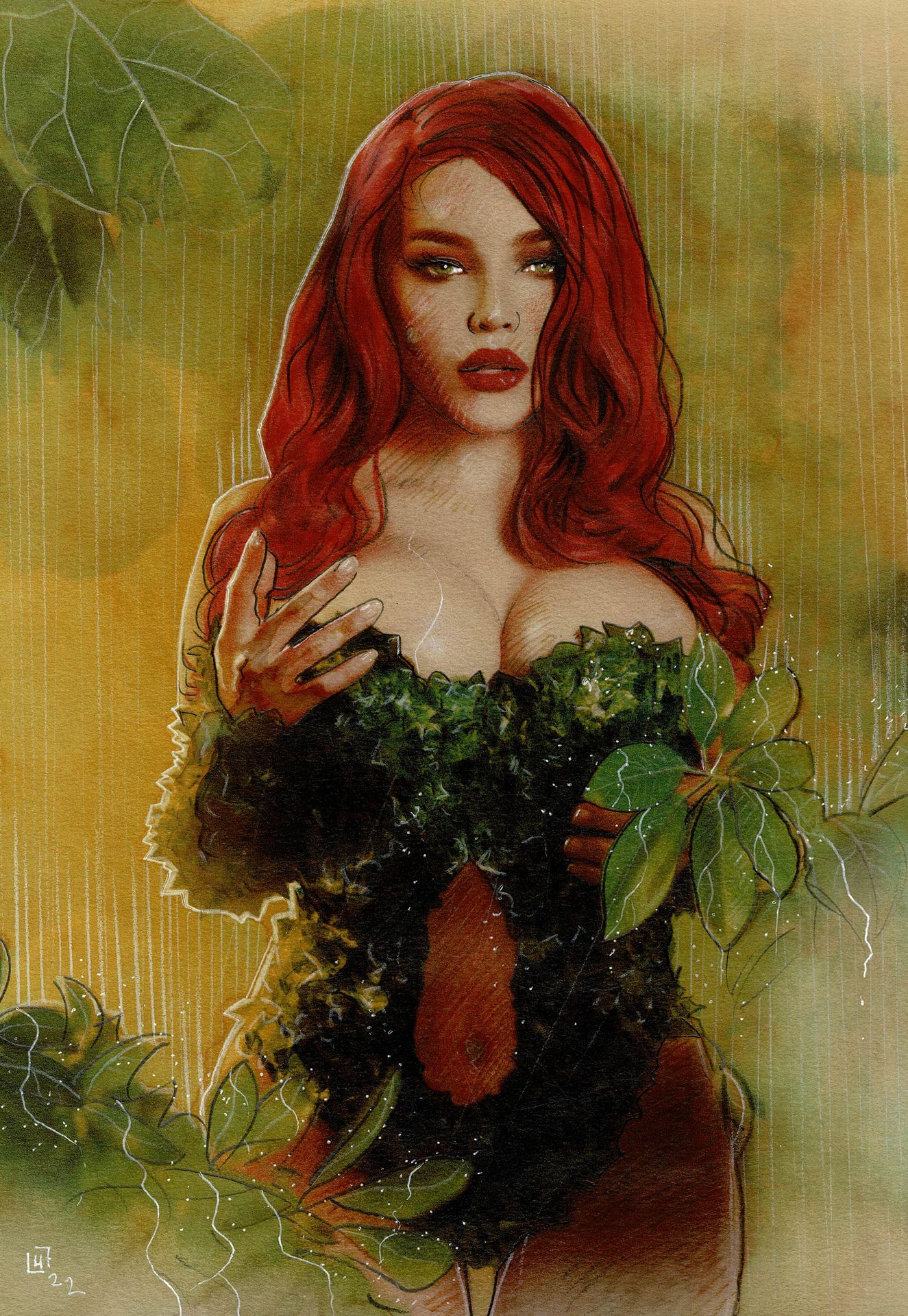 Le Hénanff Poison Ivy, Originalzeichnung in direkten Farben. Maße: 29,5 cm x 20,&hellip;