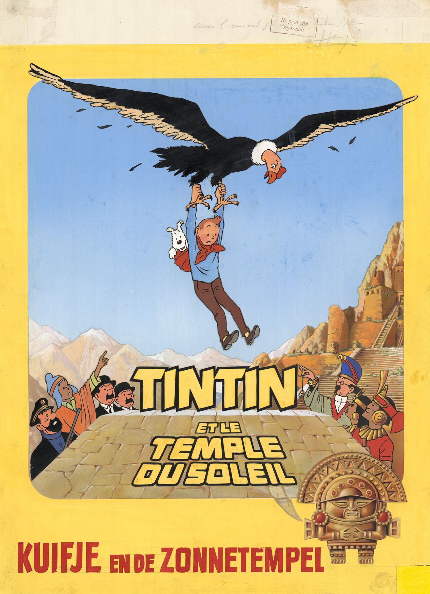 HERGE (Studio) Tintin et le Temple du Soleil
Tusche, Gouache und Collage auf Kar&hellip;