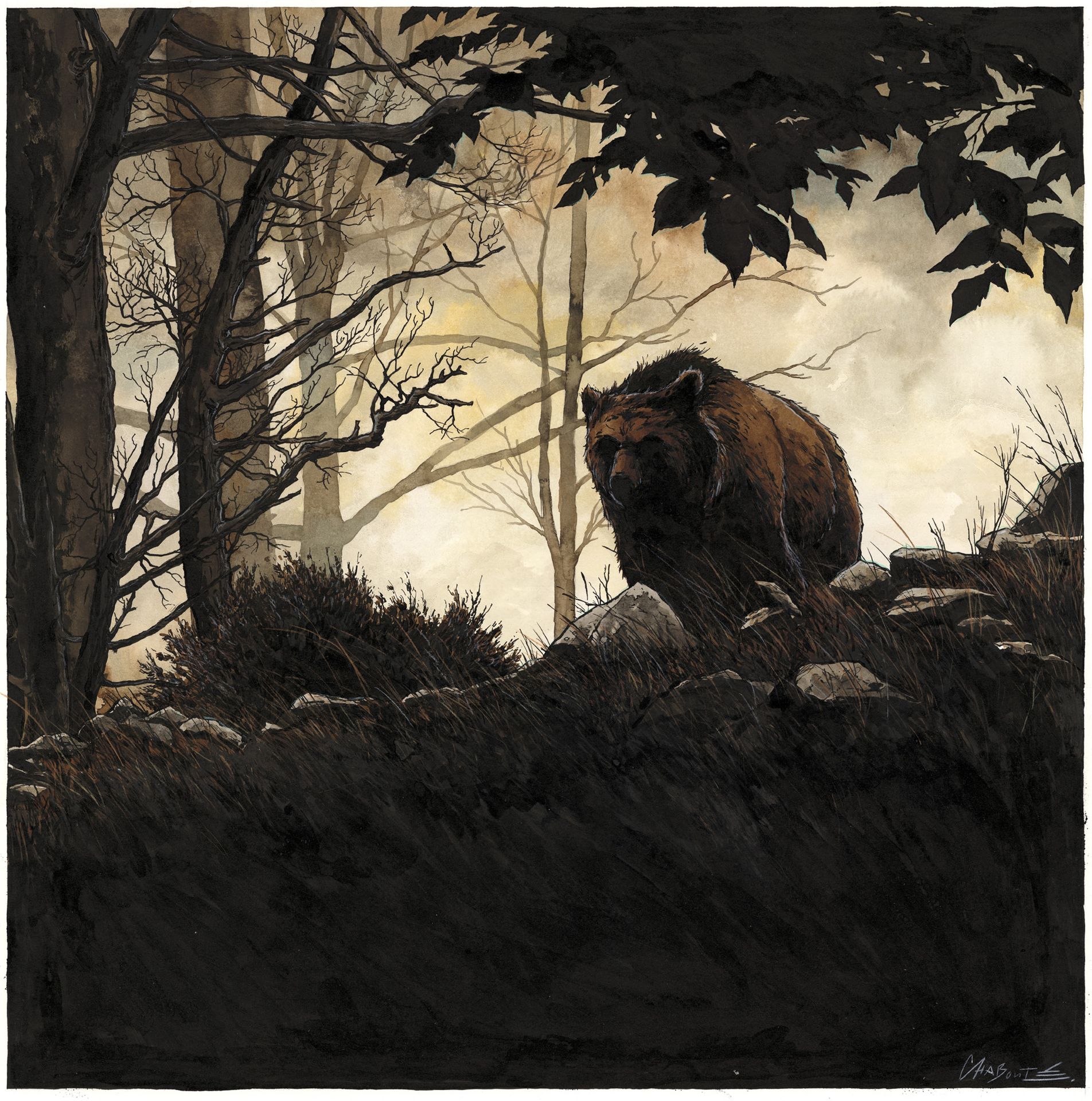 Christophe Chabouté (né en 1967) L'ours
Encres de couleur sur papier. Signé en b&hellip;