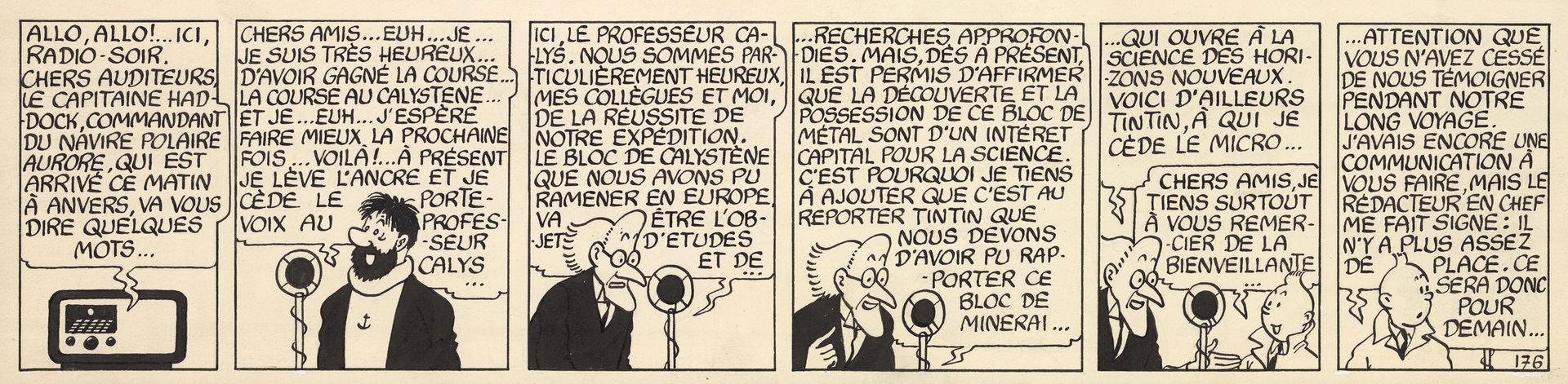 HERGÉ (1907-1983) Tintin - L'étoile mystérieuse
Encre de Chine sur papier pour l&hellip;