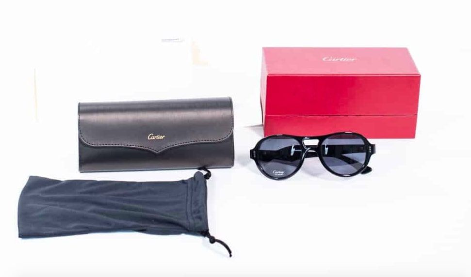 Null CARTIER - SIDNEY sunglasses in black pvc. Complete with box and case. (Reta&hellip;